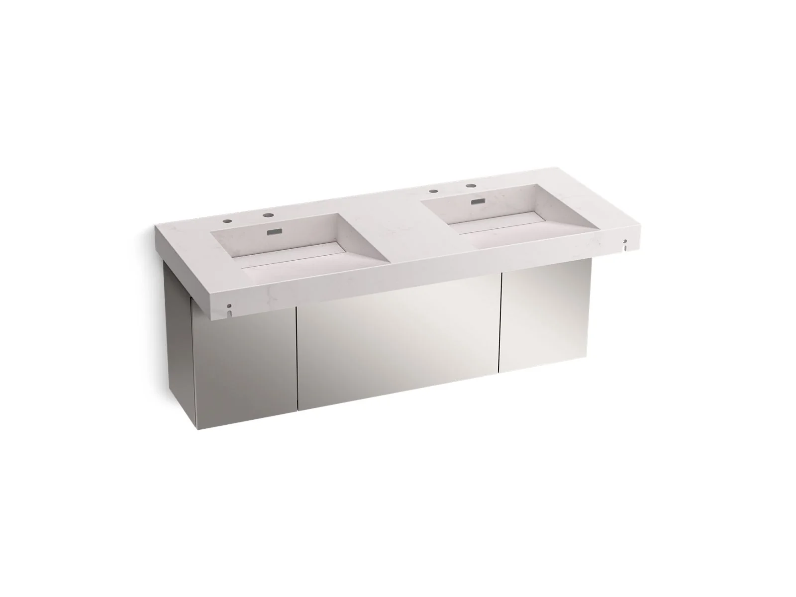 KOHLER K-81030-BSS Constellation 60" wall-mount basin lavatory system - Image 6