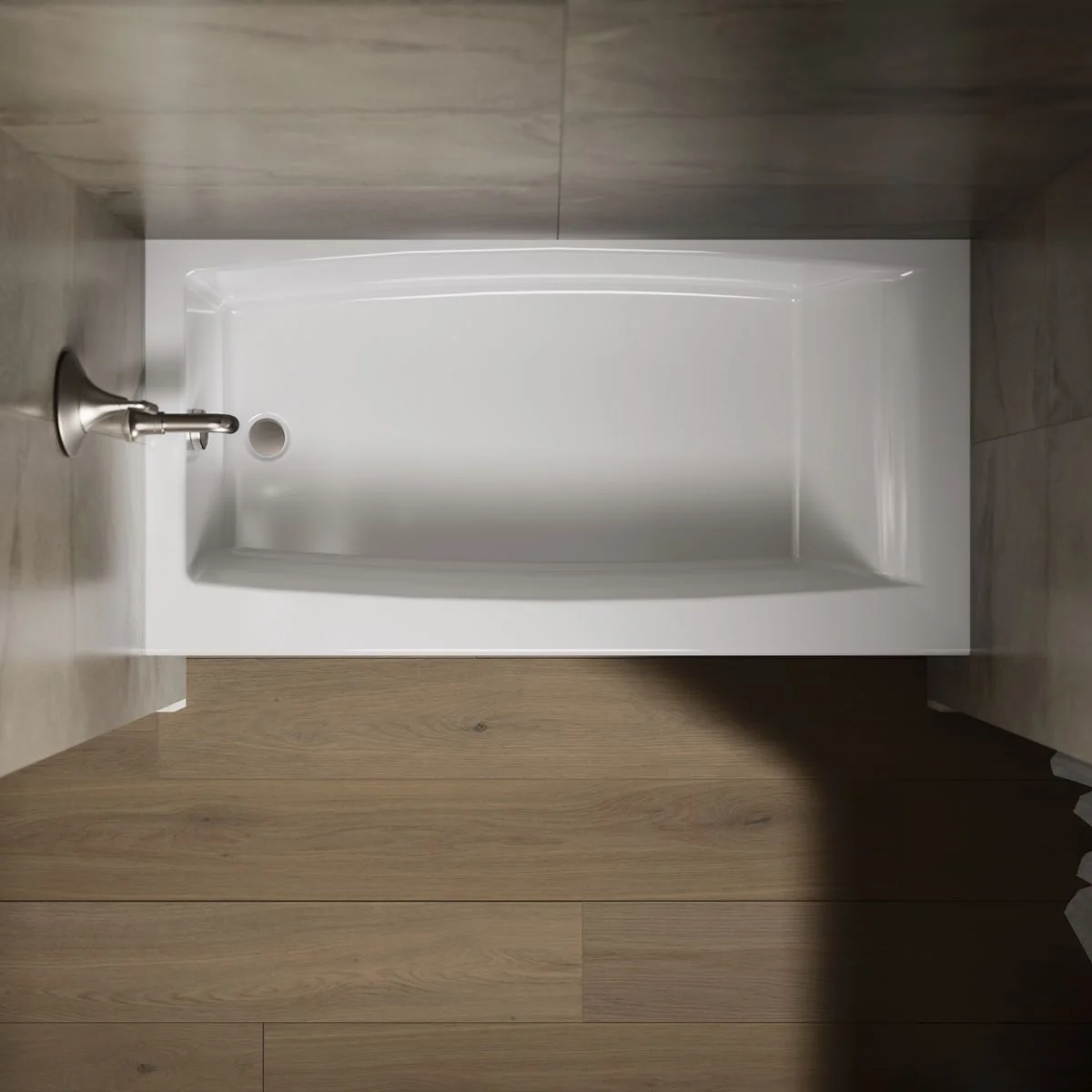 KOHLER K-26109-LA Entity 60" x 30" alcove bath, left drain - Image 5