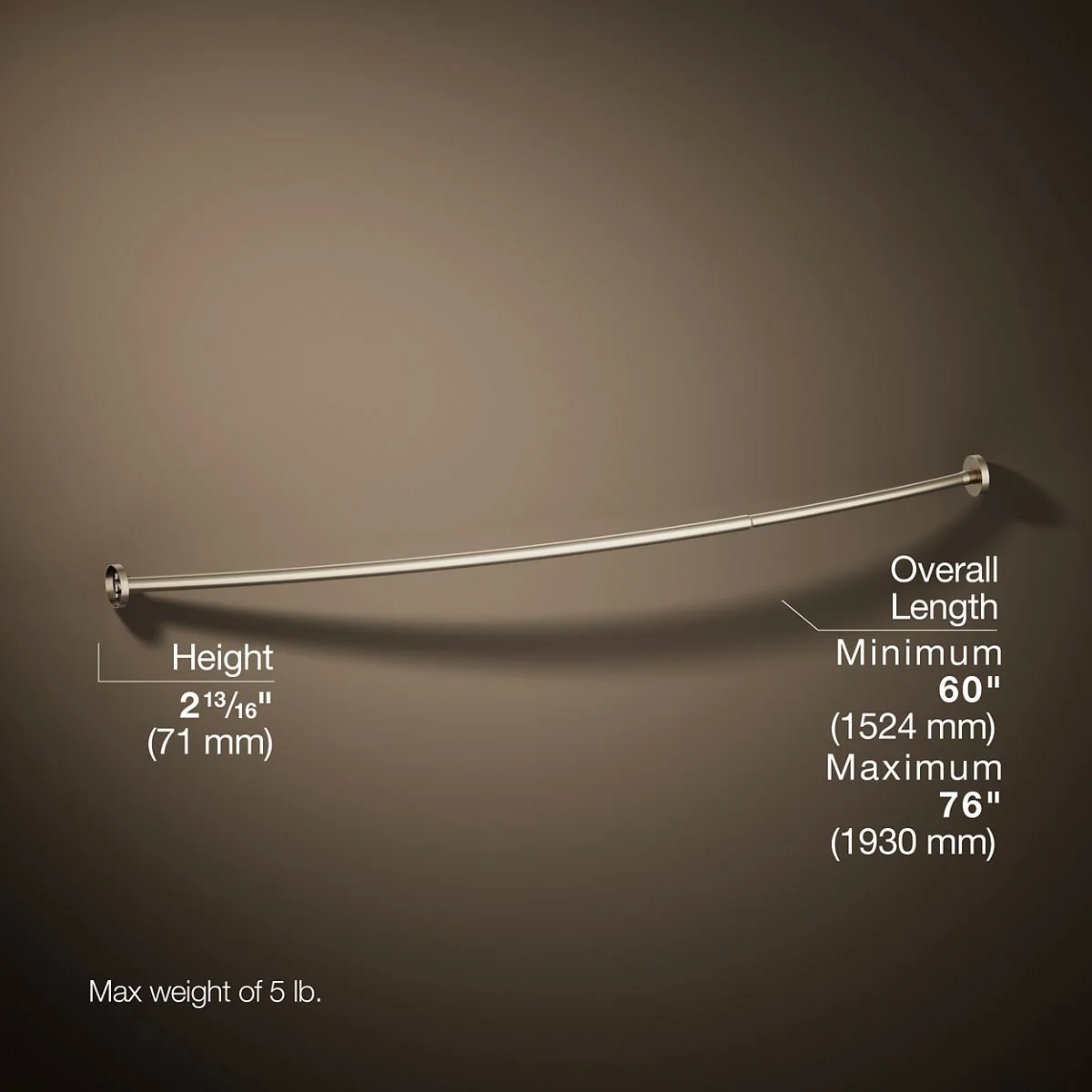 KOHLER K-9351 Expanse Curved shower rod - Image 28