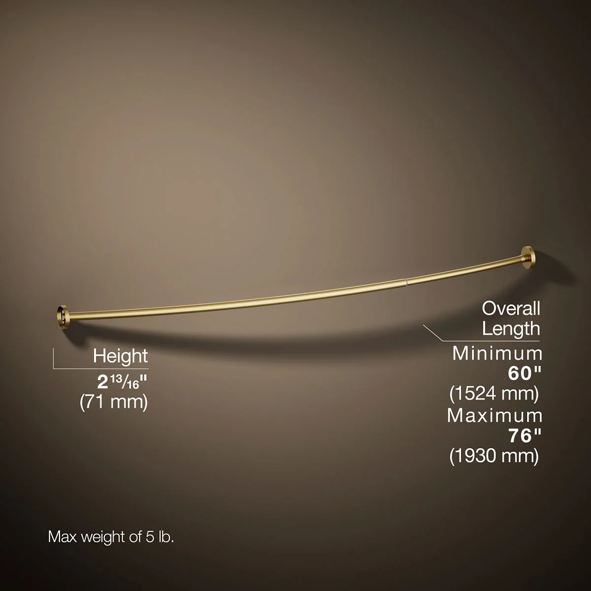 KOHLER K-9351 Expanse Curved shower rod - Image 43