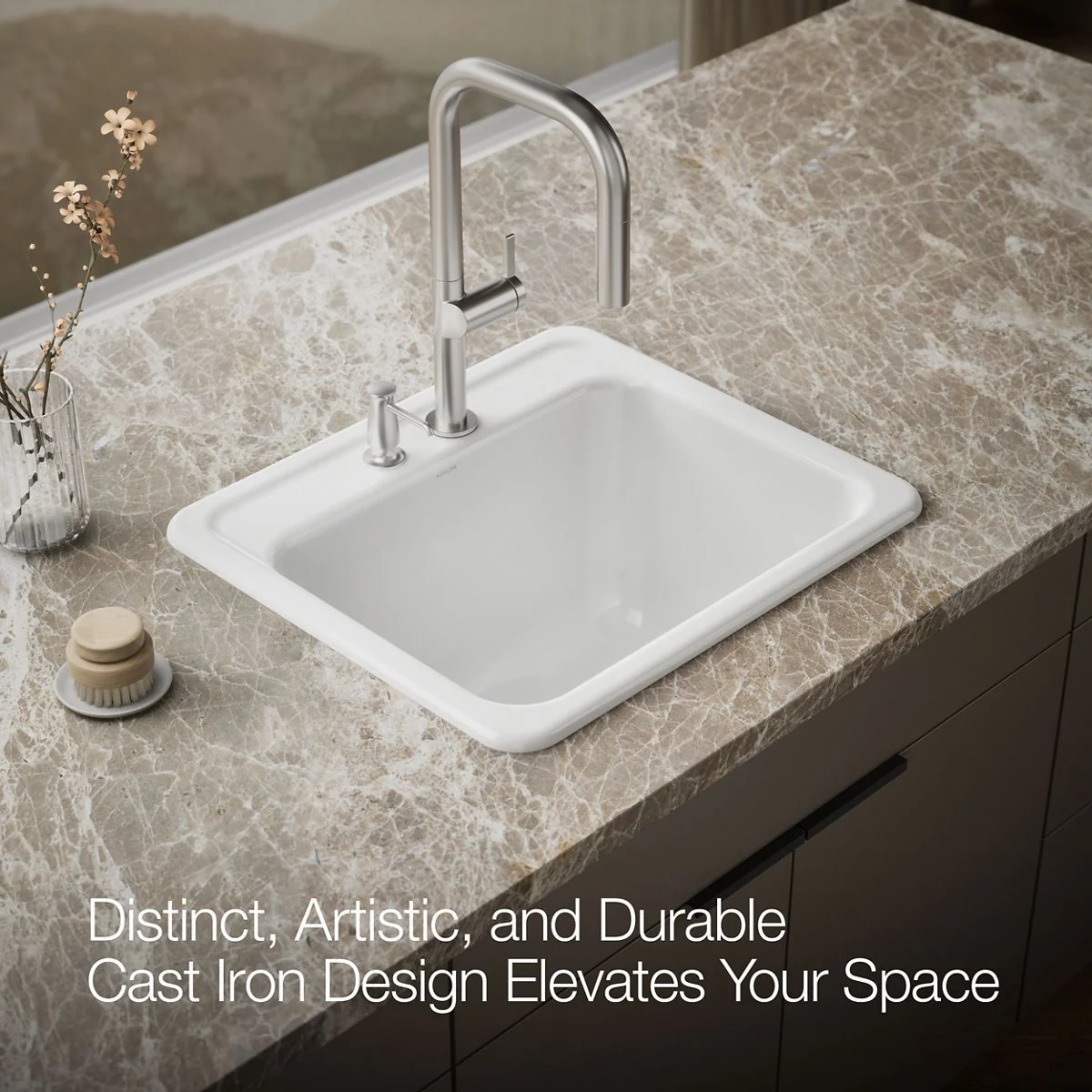 KOHLER K-19017-2 Glen Falls 25" top-/undermount single-bowl utility sink - Image 6