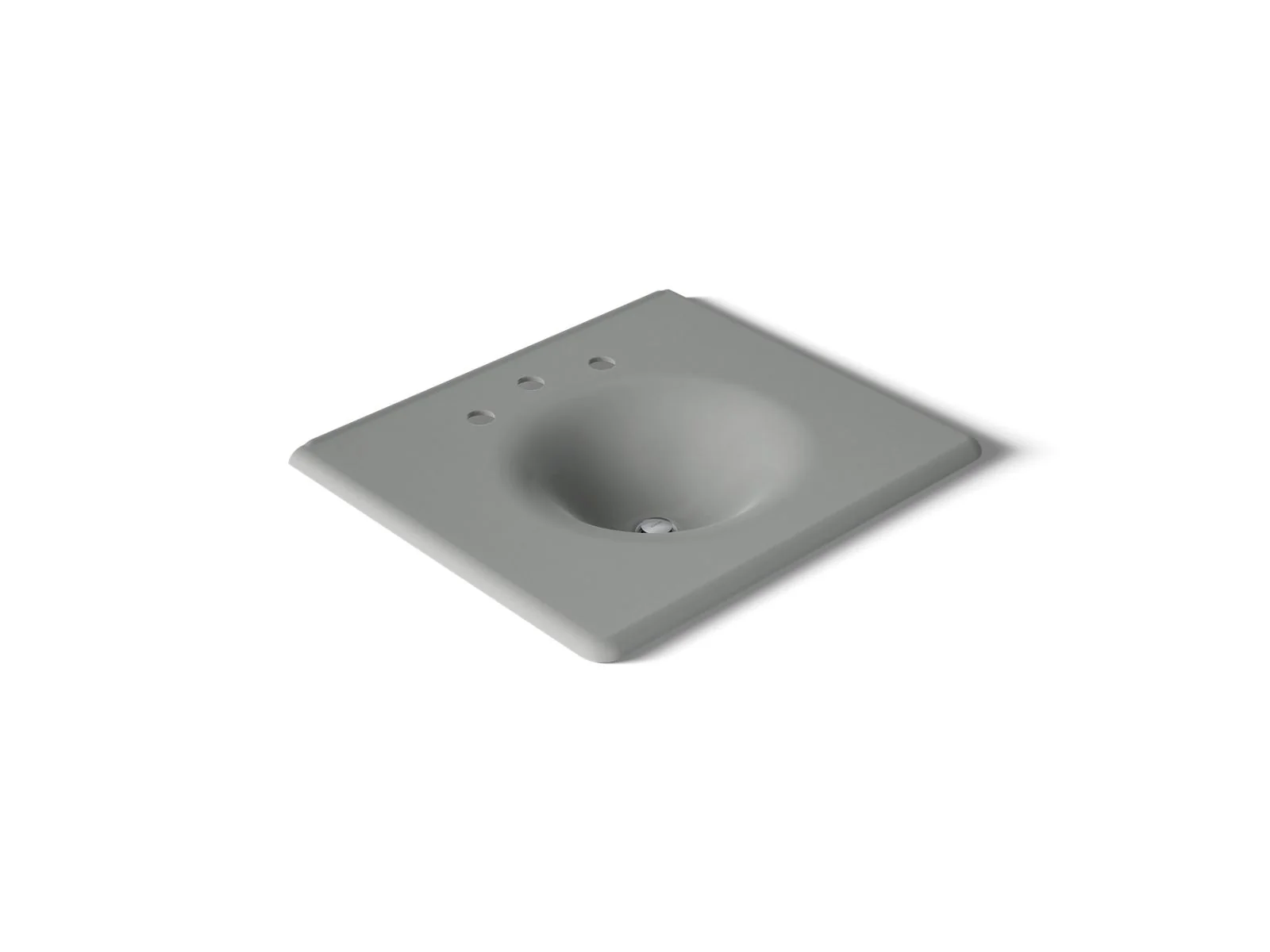KOHLER K-3048-8 Iron/Impressions 25" Enameled cast iron vanity top with integrated round sink - Image 26