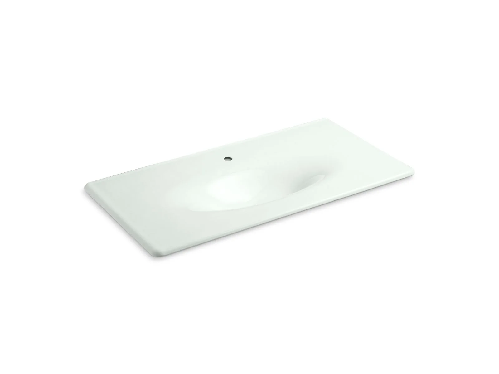 KOHLER K-3052-1 Iron/Impressions 43" Enameled cast iron vanity top with integrated oval sink - Image 6