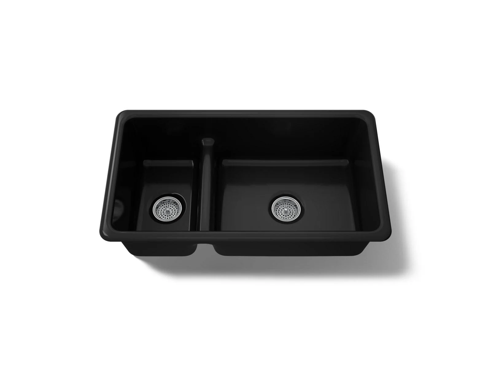KOHLER K-6625 Iron/Tones Smart Divide 33" top-/undermount double-bowl kitchen sink - Image 33