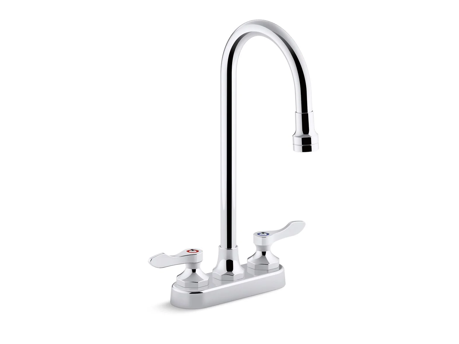 KOHLER K-400T70-4AKA Triton 1.0 gpm centerset bathroom sink faucet with aerated flow, gooseneck spout and lever handles, drain not included - Image 2