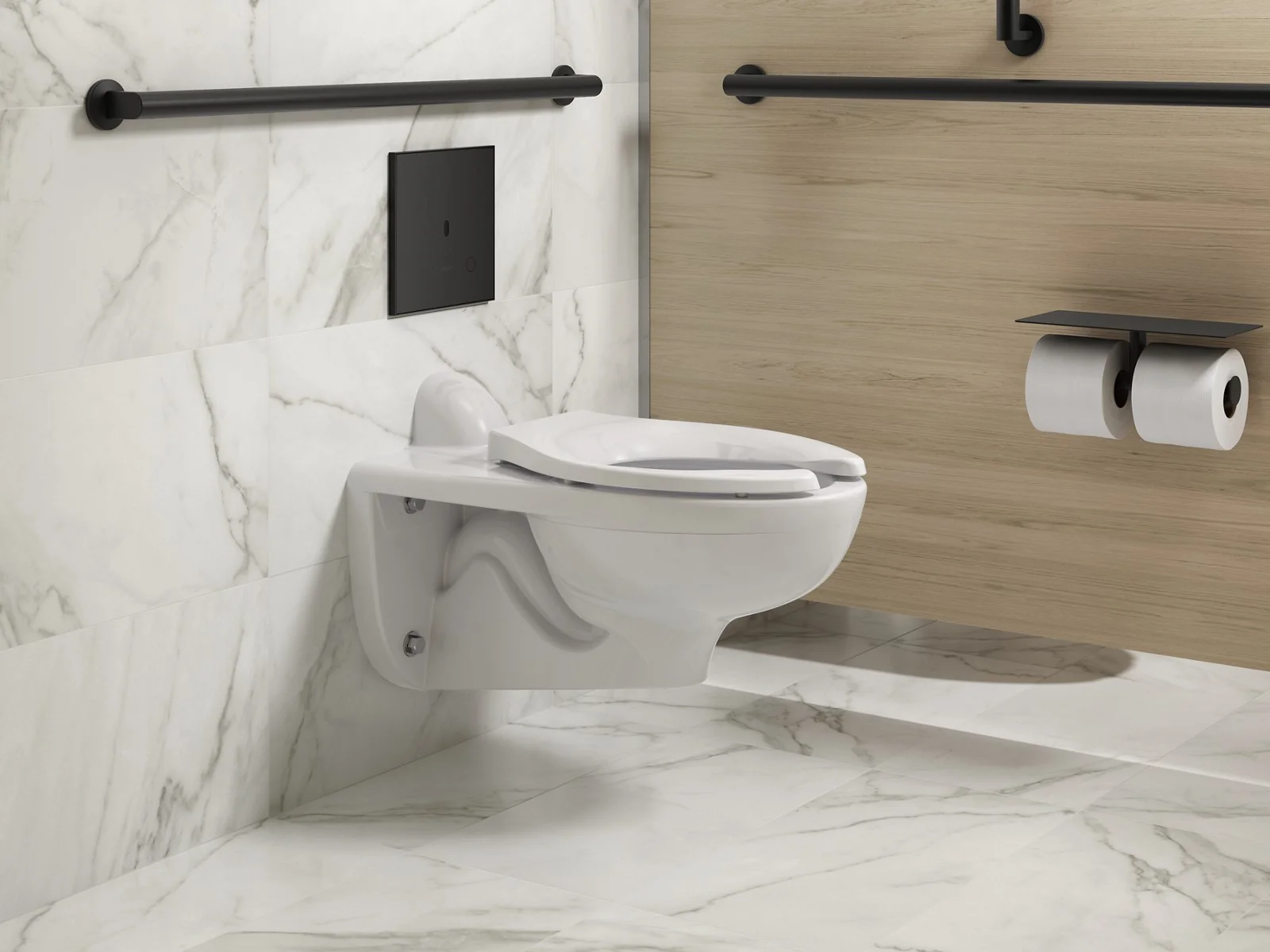 KOHLER K-61TB10S50-7BK Mach Flex Glass faceplate for concealed touchless toilet flushometer, dual-flush (1.1 / 1.28 gpf) - Image 9