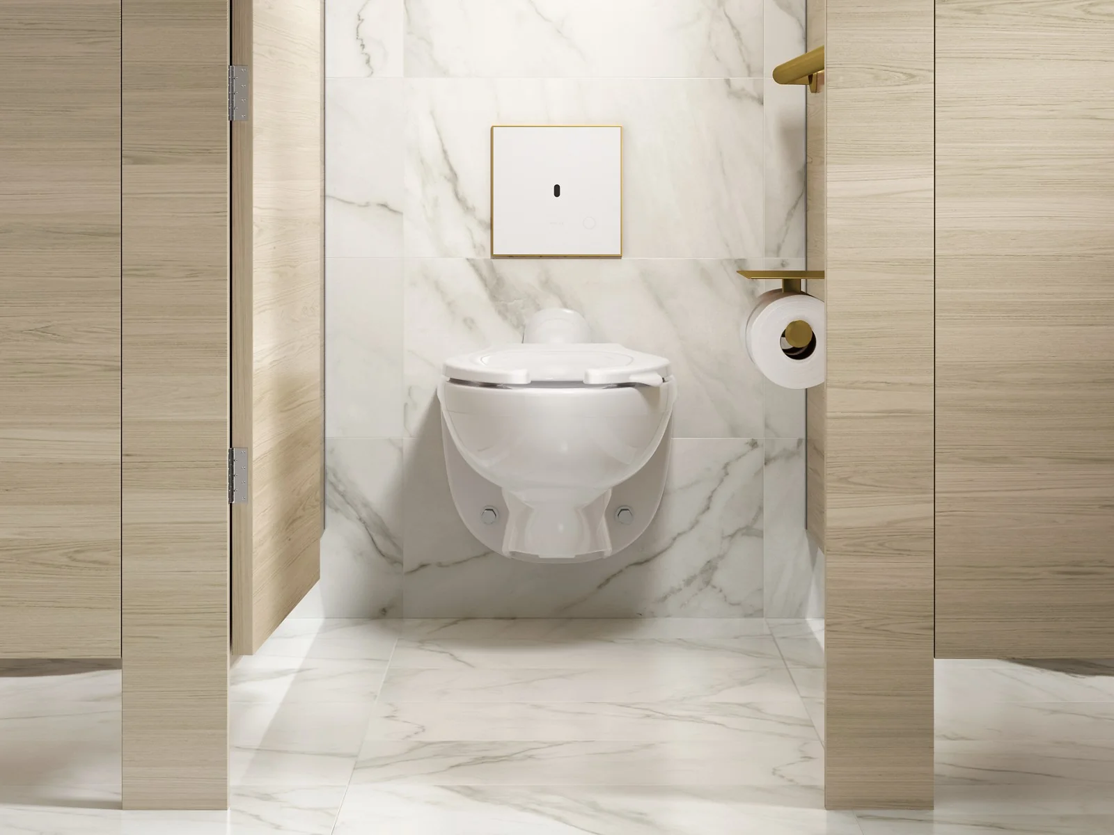 KOHLER K-91TB10K50-0WH Mach Flex Glass faceplate for concealed touchless toilet flushometer, 1.0 gpf - Image 6