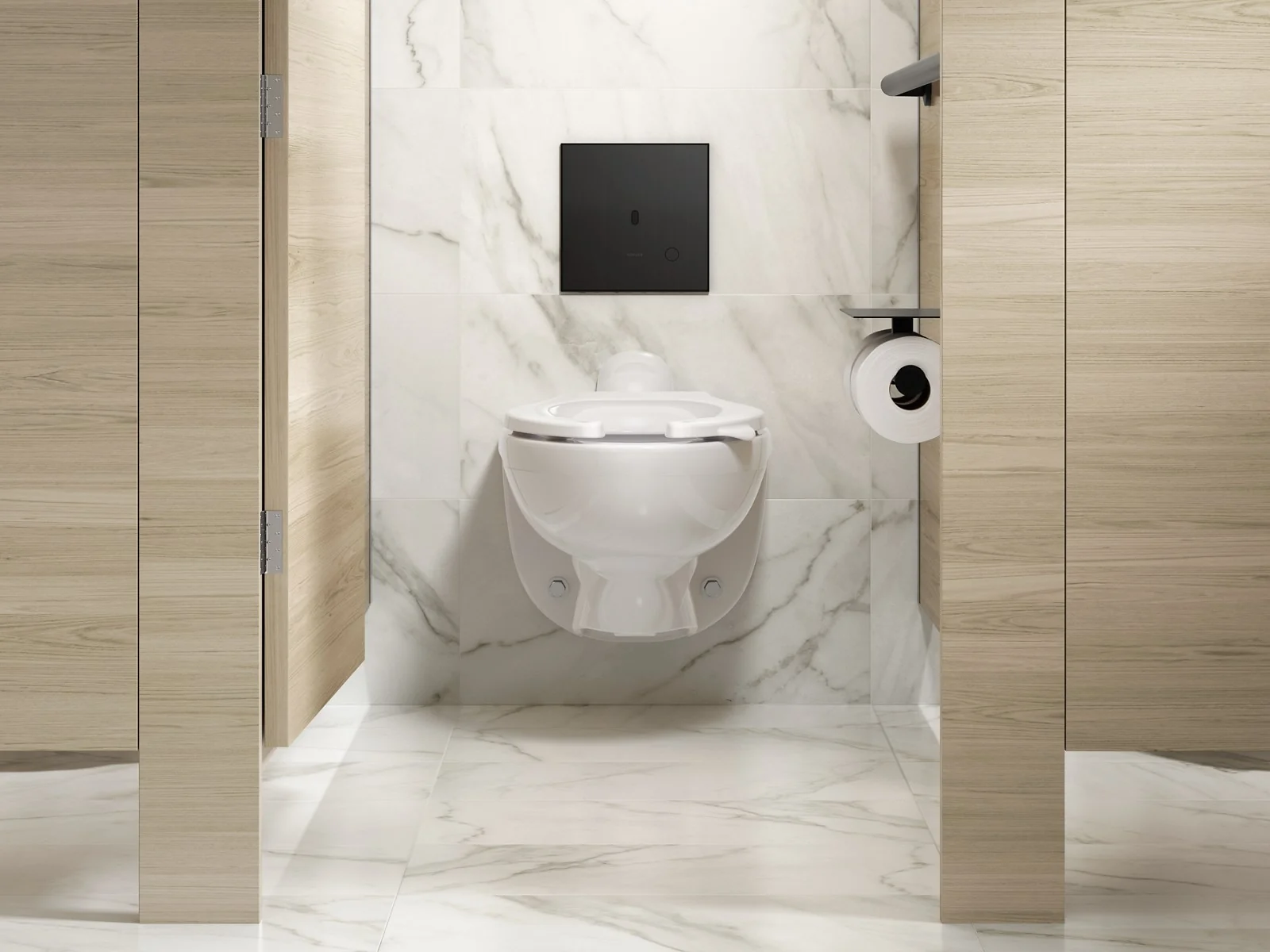 KOHLER K-91TB10N50-7BK Mach Flex Glass faceplate for concealed touchless toilet flushometer, 1.28 gpf - Image 10