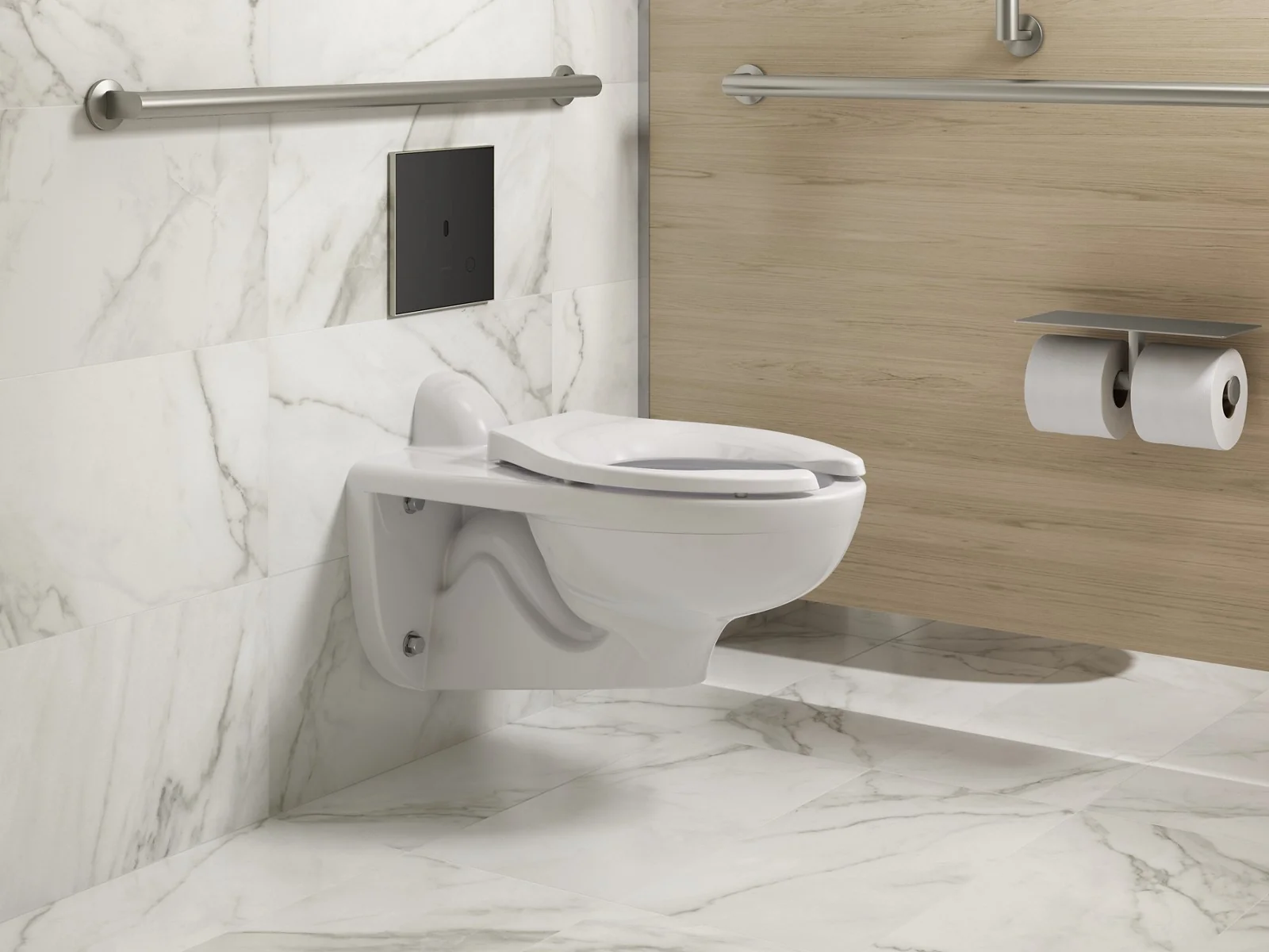 KOHLER K-91TB10N50-7BK Mach Flex Glass faceplate for concealed touchless toilet flushometer, 1.28 gpf - Image 13