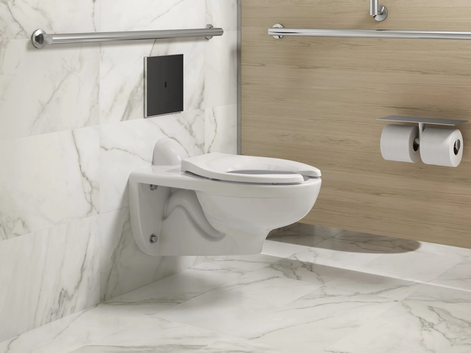 KOHLER K-91TB10N50-7BK Mach Flex Glass faceplate for concealed touchless toilet flushometer, 1.28 gpf - Image 16