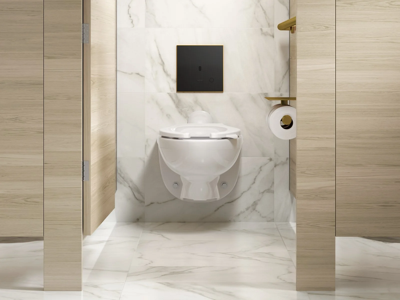 KOHLER K-91TB10N50-7BK Mach Flex Glass faceplate for concealed touchless toilet flushometer, 1.28 gpf - Image 6