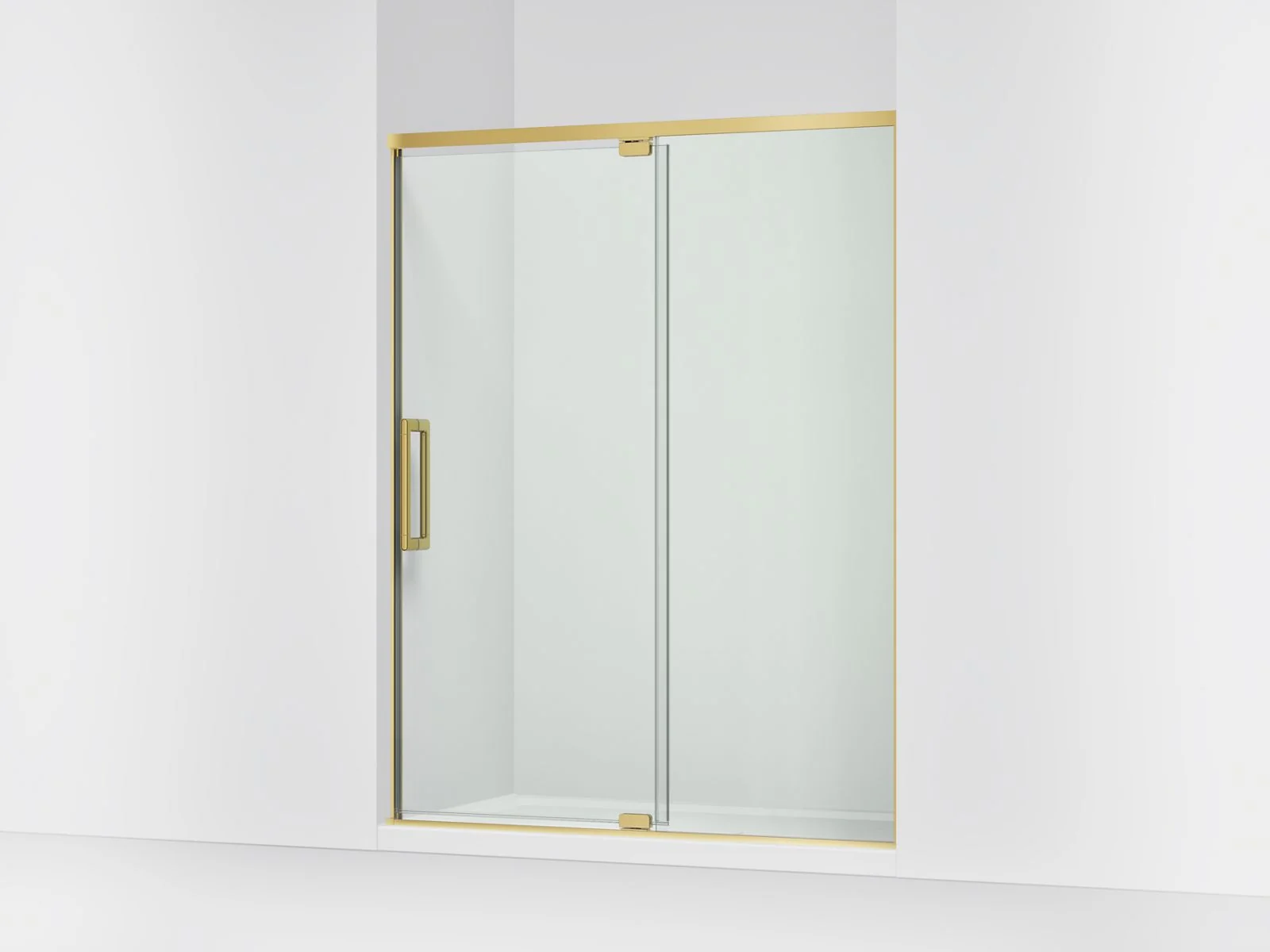 KOHLER K-CA37597-8L Statement 76" H pivot shower door with 5/16"-thick glass