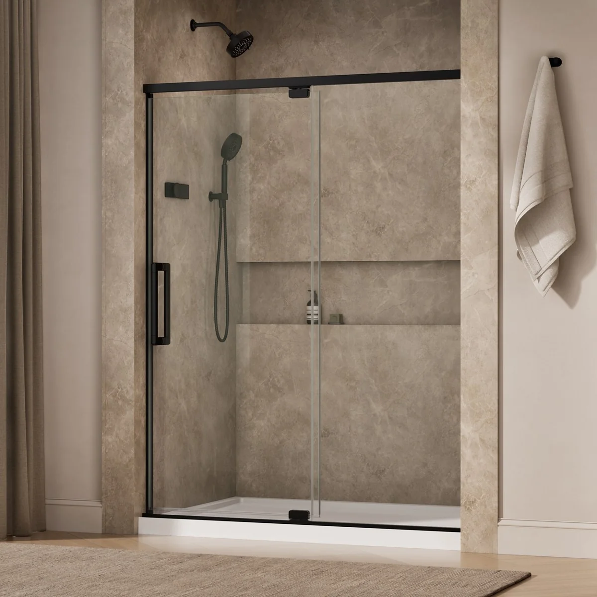 KOHLER K-CA37597-8L Statement 76" H pivot shower door with 5/16"-thick glass - Image 10