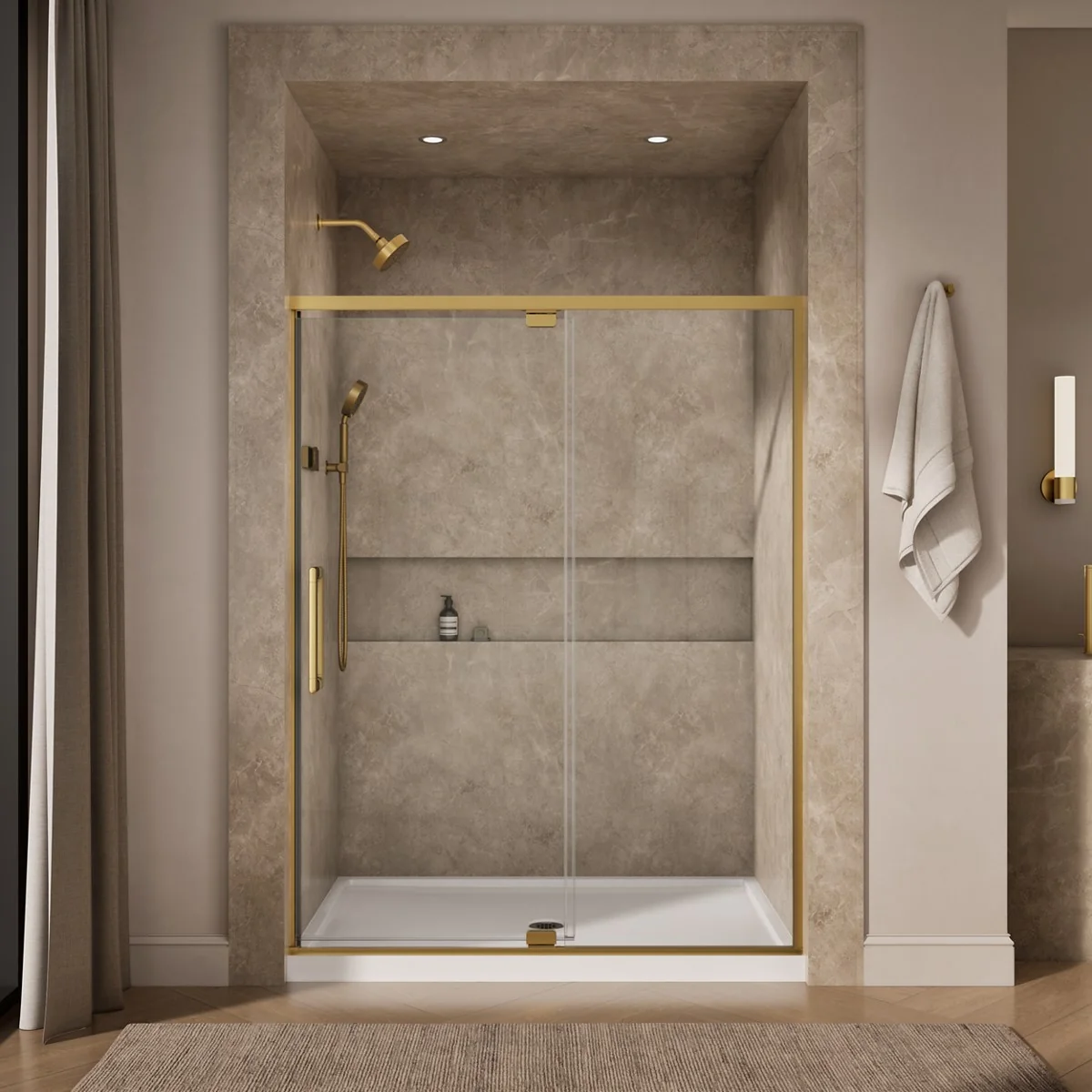 KOHLER K-CA37597-8L Statement 76" H pivot shower door with 5/16"-thick glass - Image 7
