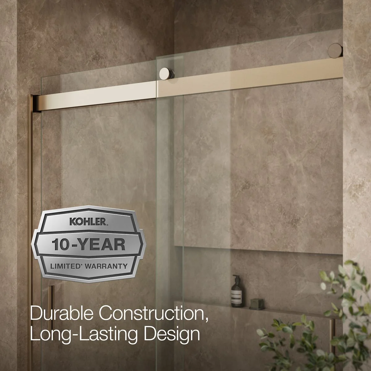 KOHLER K-706000-L Levity 62" H sliding bath door with 1/4"-thick glass - Image 16