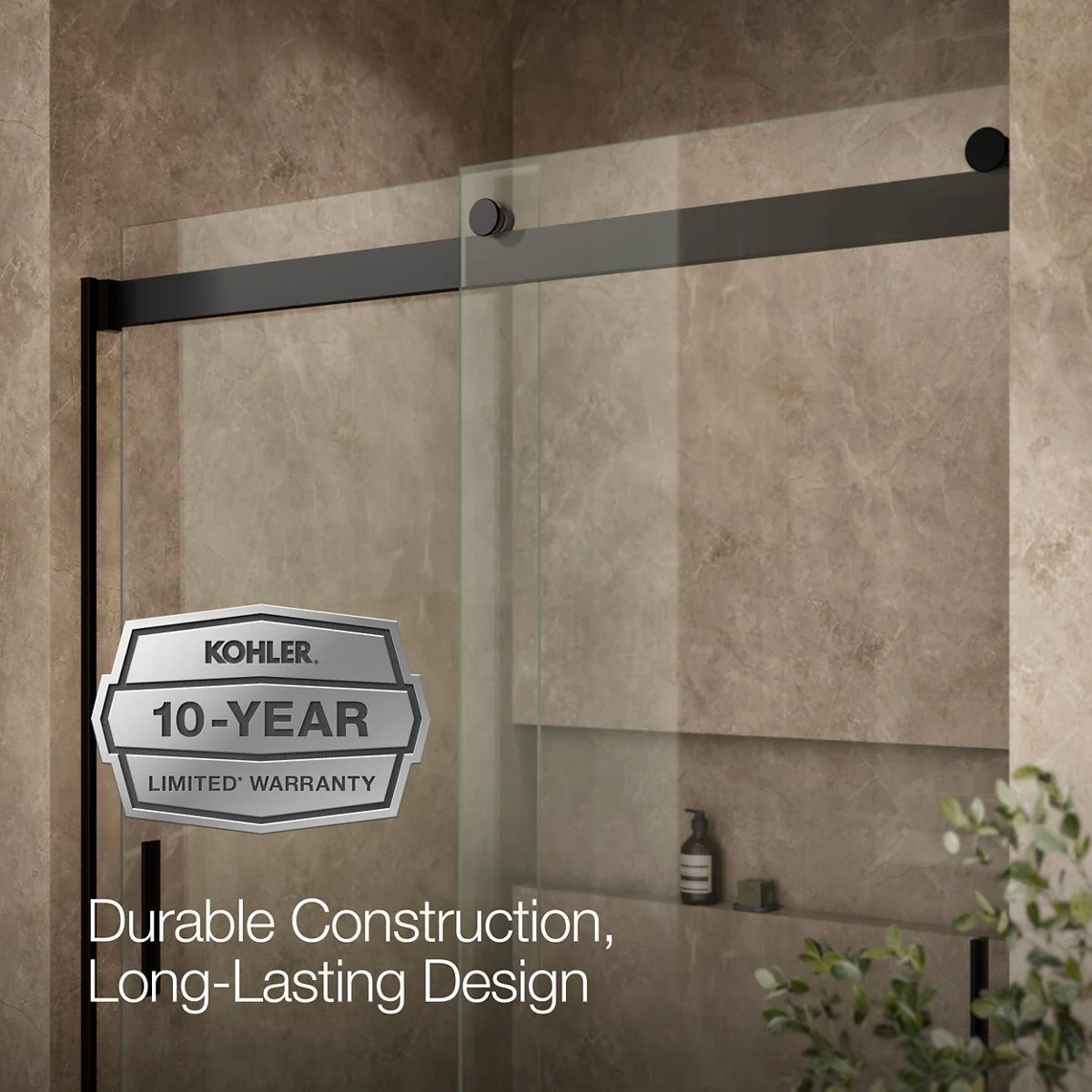 KOHLER K-706000-L Levity 62" H sliding bath door with 1/4"-thick glass - Image 26