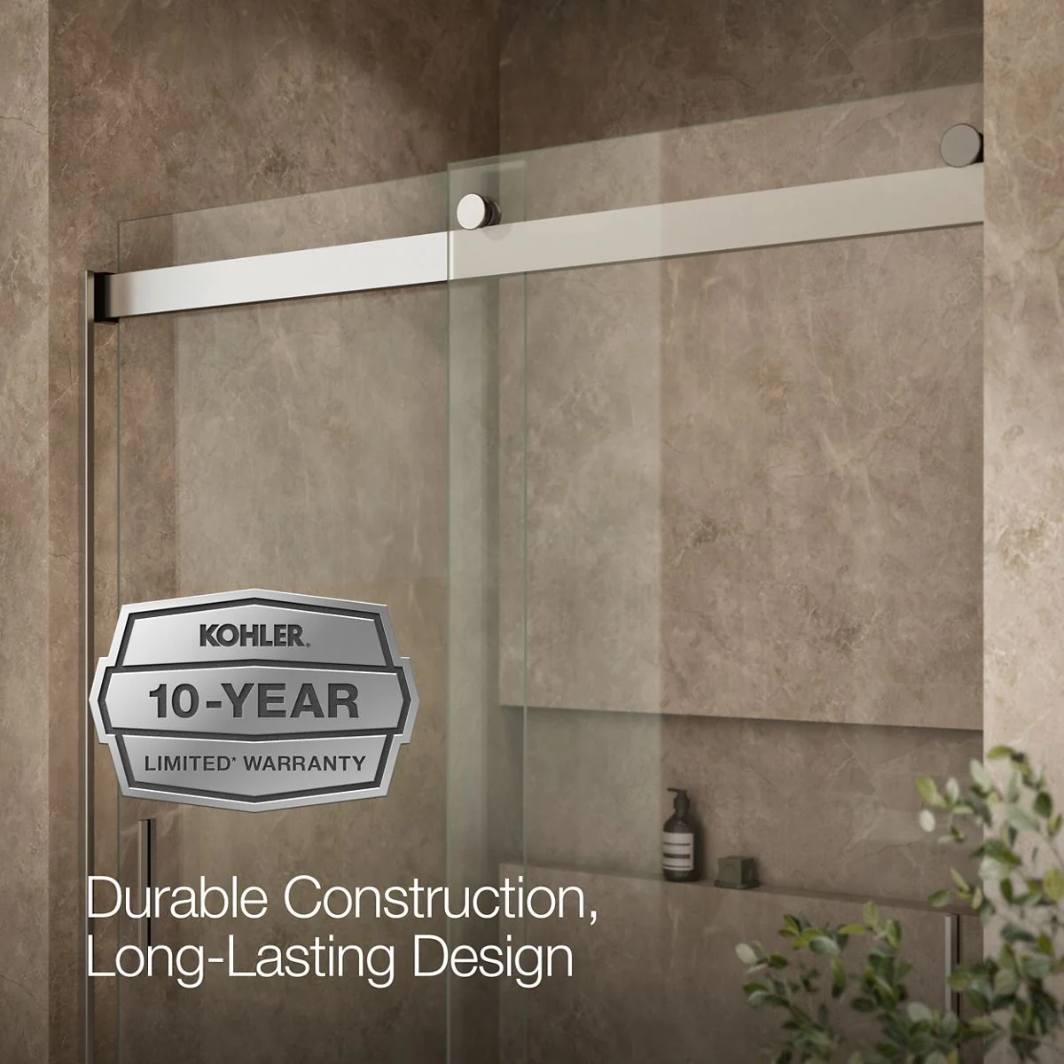KOHLER K-706000-L Levity 62" H sliding bath door with 1/4"-thick glass - Image 31