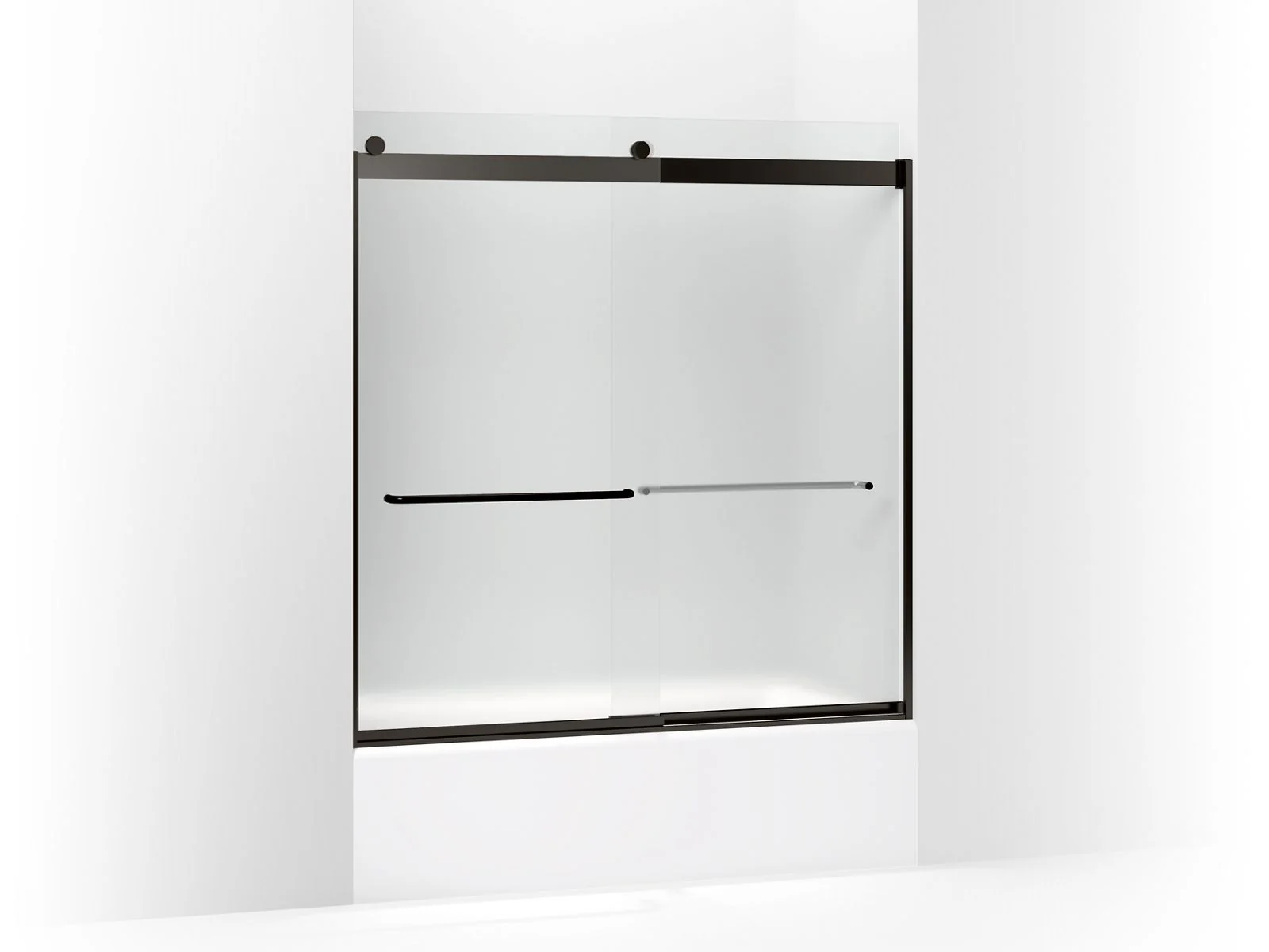 KOHLER K-706004-D3 Levity Sliding bath door, 62" H x 56-5/8 - 59-5/8" W, with 1/4" thick Frosted glass - Image 2