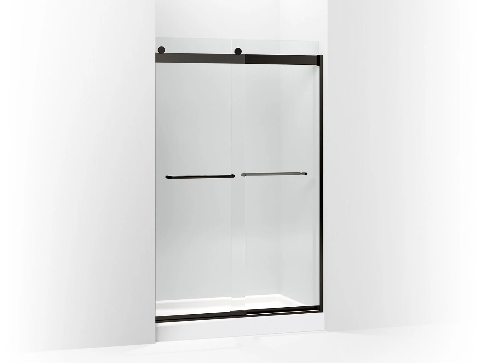 KOHLER K-706014-L Levity Sliding shower door, 74" H x 44-5/8 - 47-5/8" W, with 1/4" thick Crystal Clear glass - Image 3
