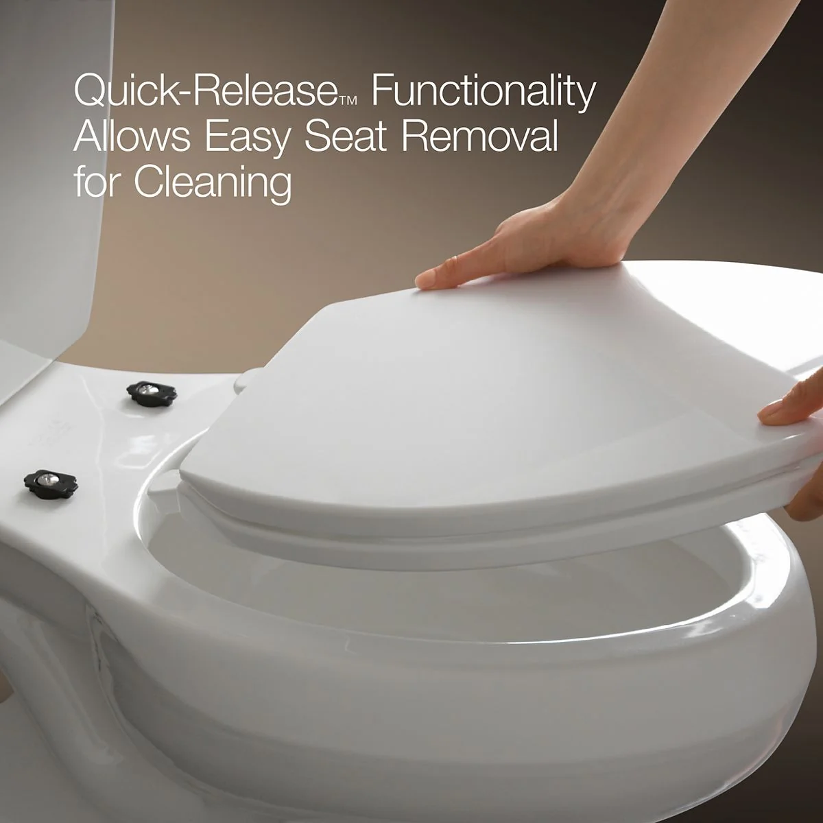 KOHLER K-4652-A Lustra Quick-Release elongated toilet seat with antimicrobial agent - Image 3