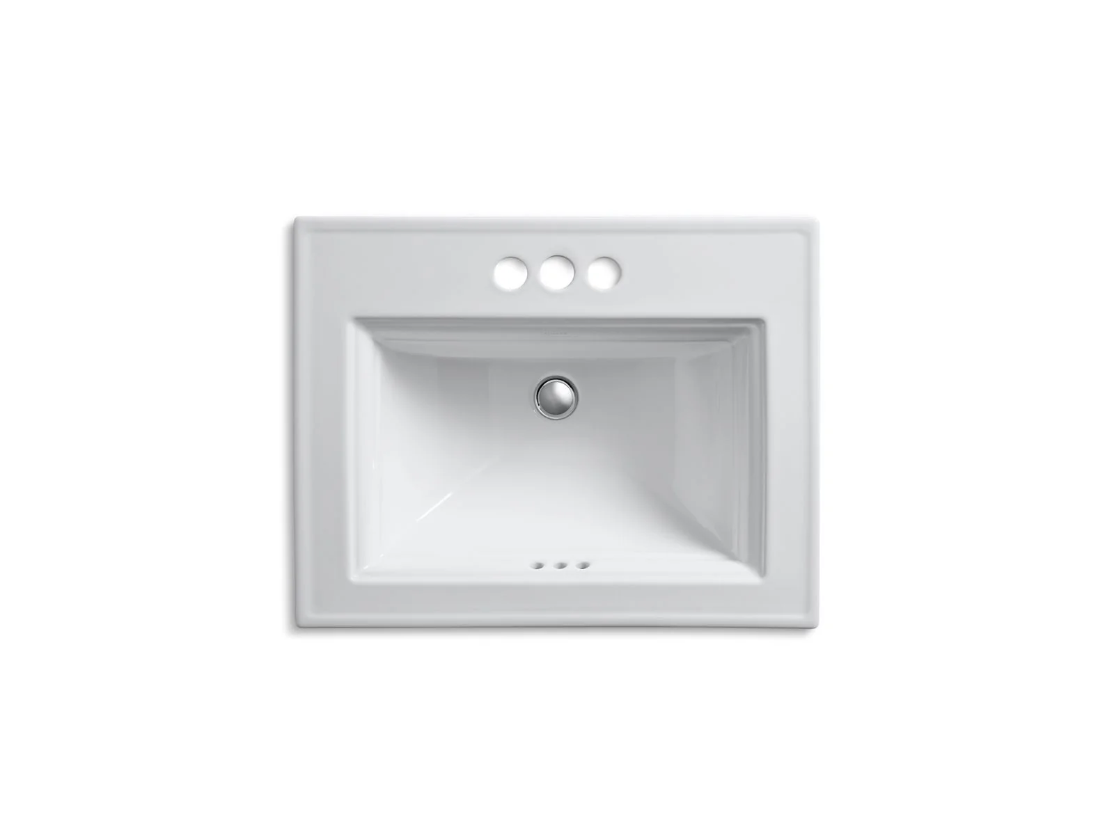 KOHLER K-2337-4 Memoirs 22-3/4" rectangular drop-in bathroom sink - Image 7