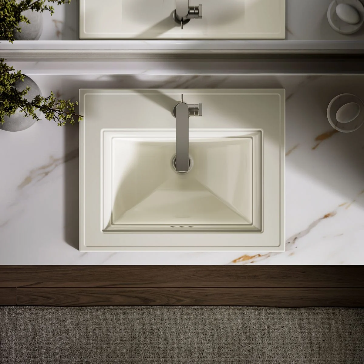 KOHLER K-2337-1 Memoirs 22-3/4" rectangular drop-in bathroom sink - Image 16