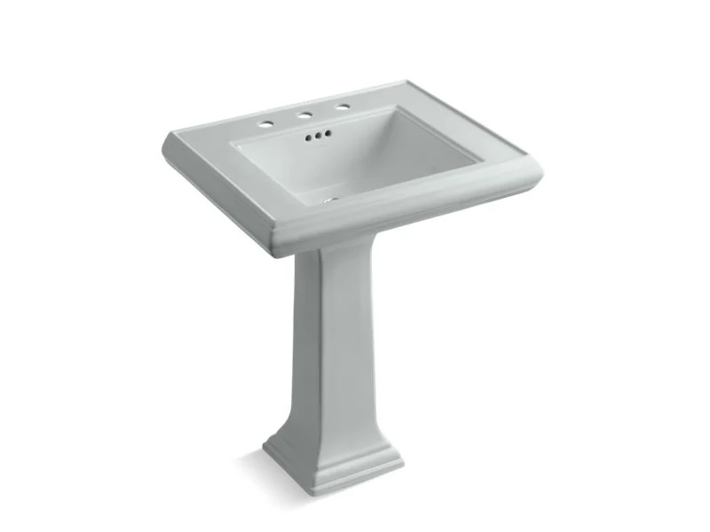 KOHLER K-2258-8 Memoirs 27-1/4" rectangular pedestal bathroom sink - Image 5