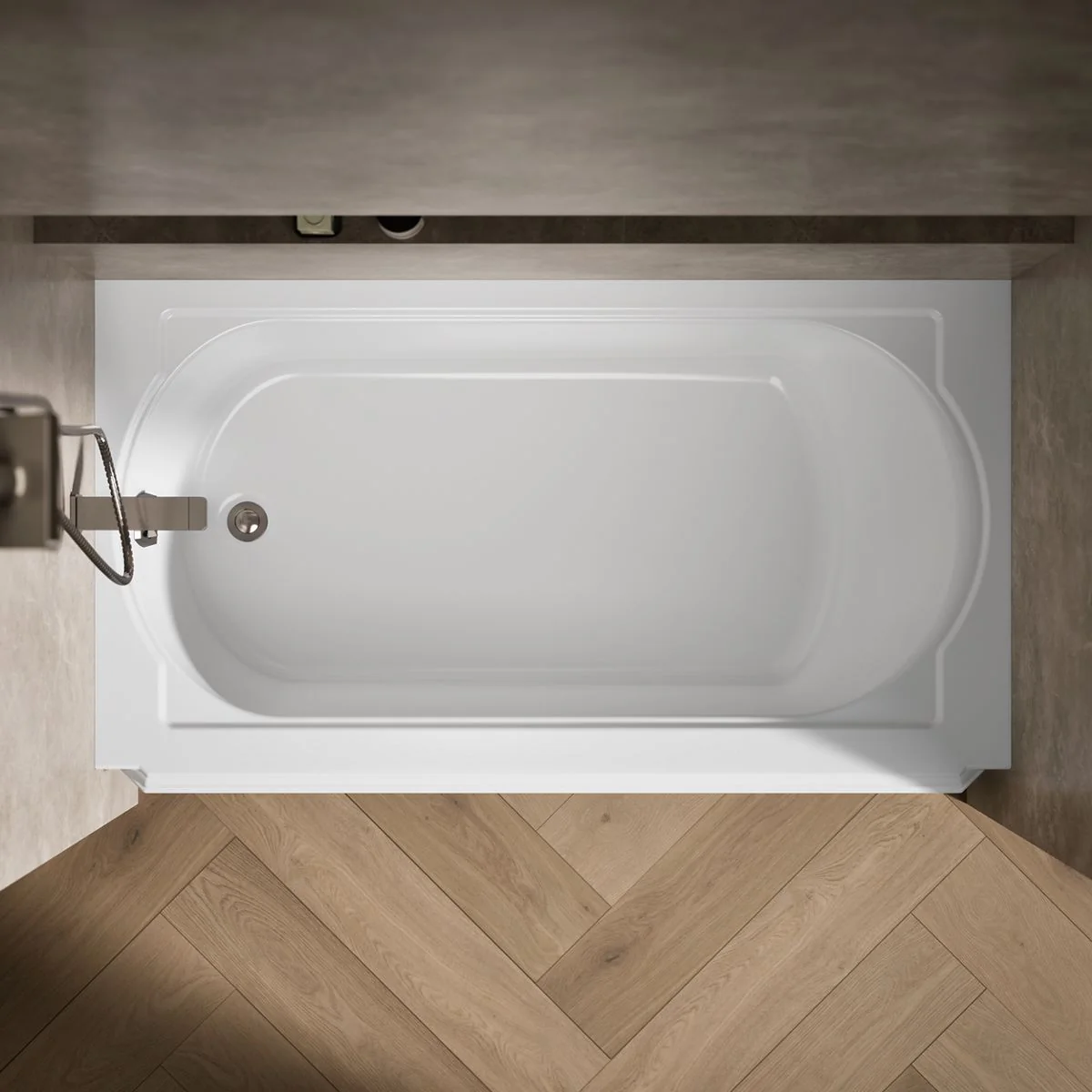 KOHLER K-721 Memoirs 60" x 33-3/4" alcove bath, left drain - Image 7