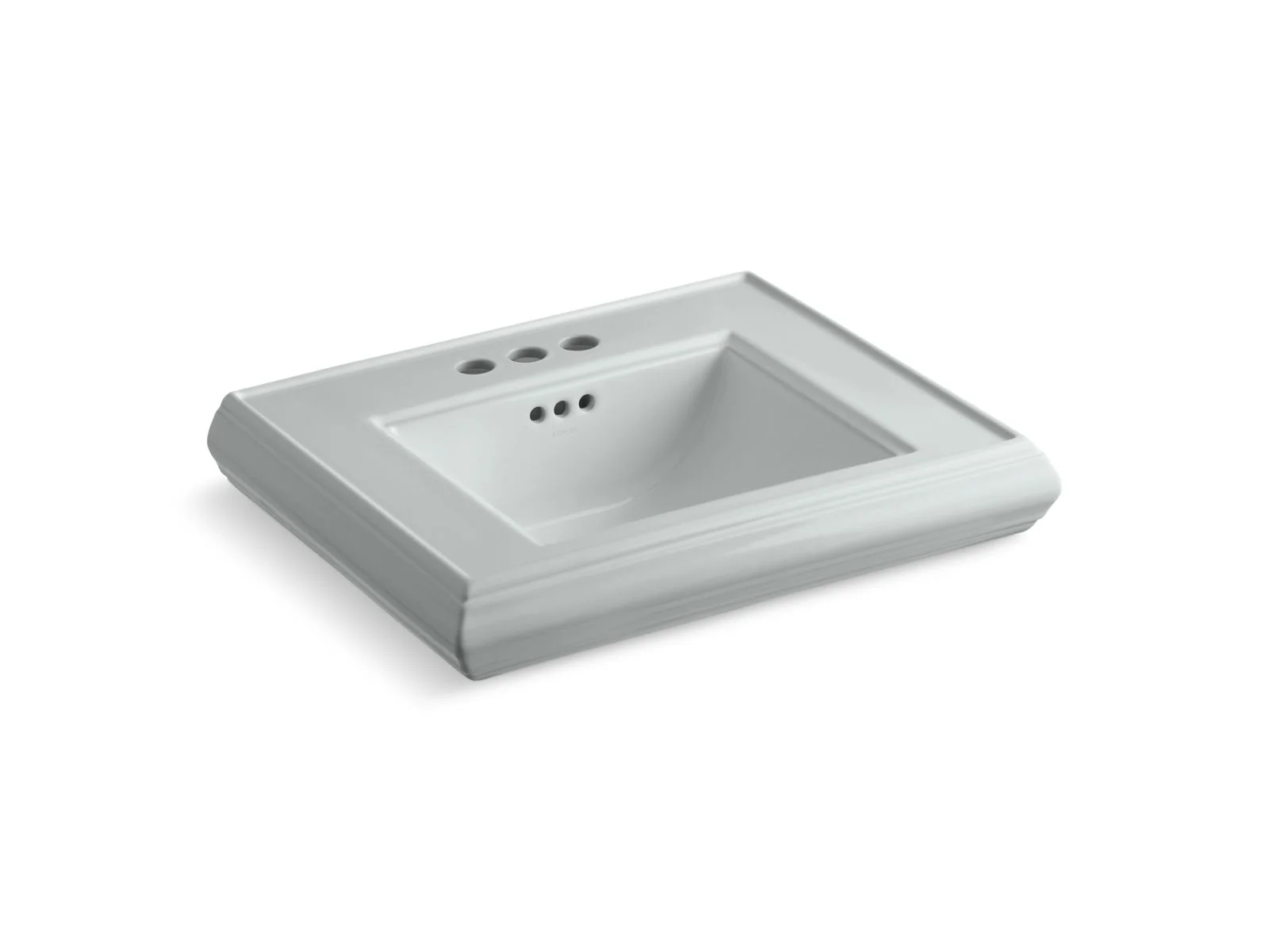 KOHLER K-2239-4 Memoirs Pedestal/console table bathroom sink basin with 4" centerset faucet holes - Image 4