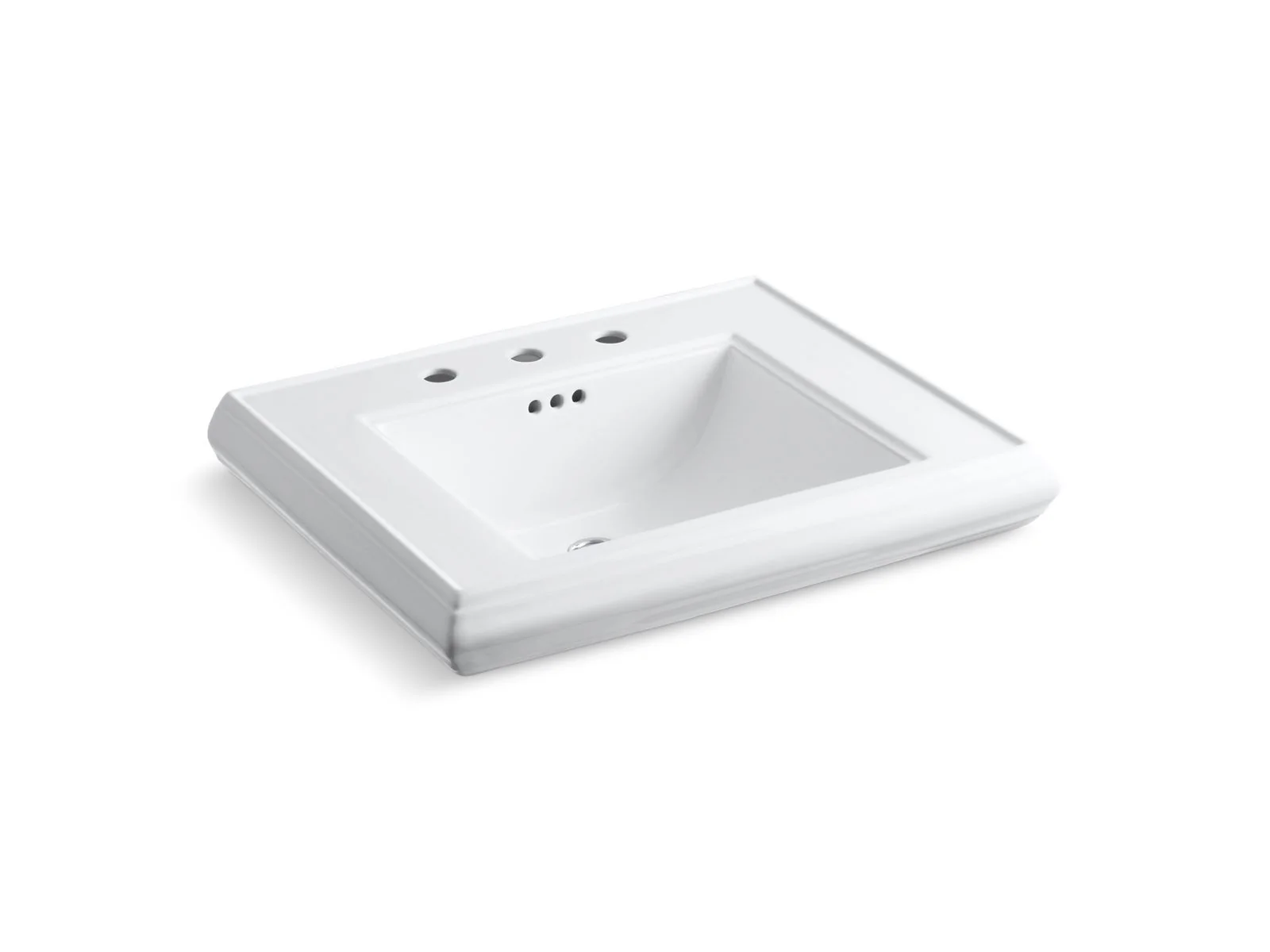 KOHLER K-2259-8 Memoirs Pedestal/console table bathroom sink basin with 8" widespread faucet holes