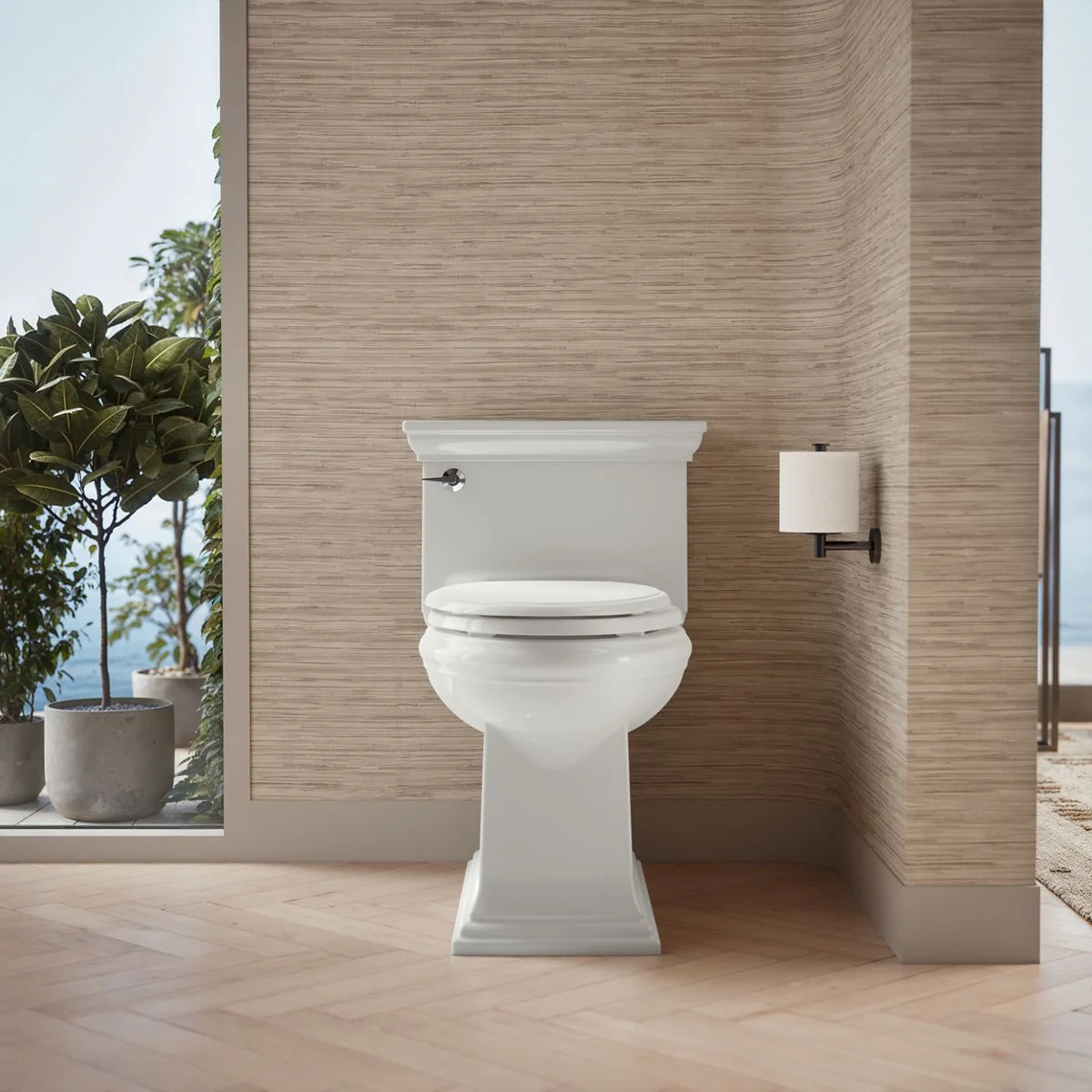 KOHLER K-6428 Memoirs Stately One-piece compact elongated toilet with skirted trapway, 1.28 gpf - Image 11