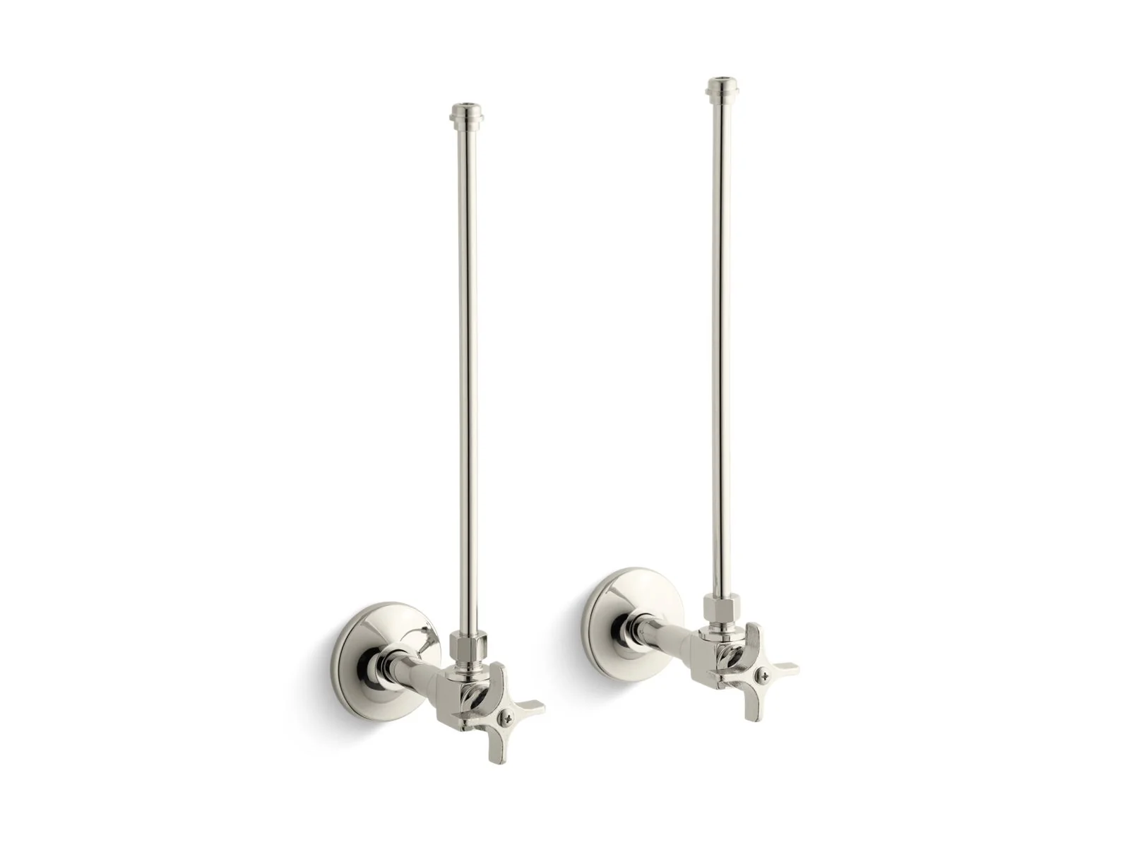 KOHLER K-7605-P Pair 3/8" NPT angle supplies with stop, cross handle and annealed vertical tube - Image 5