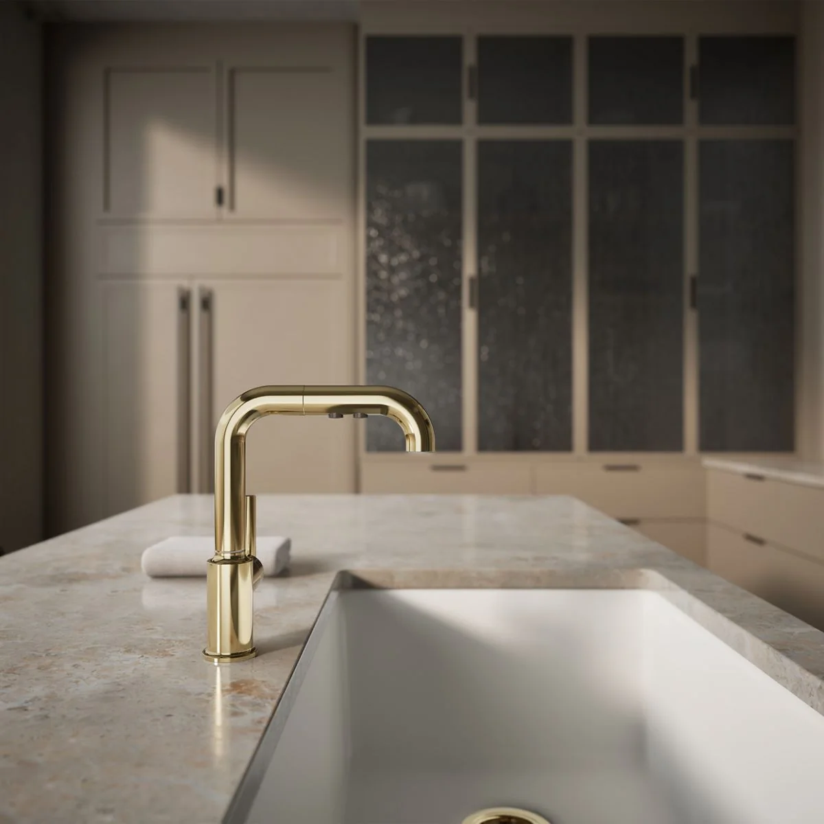 KOHLER K-7506 Purist Pull-out kitchen sink faucet with three-function sprayhead - Image 16
