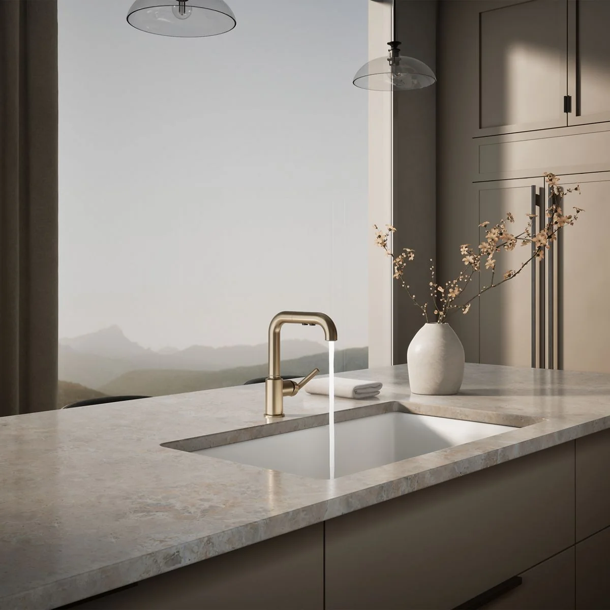 KOHLER K-7506 Purist Pull-out kitchen sink faucet with three-function sprayhead - Image 27