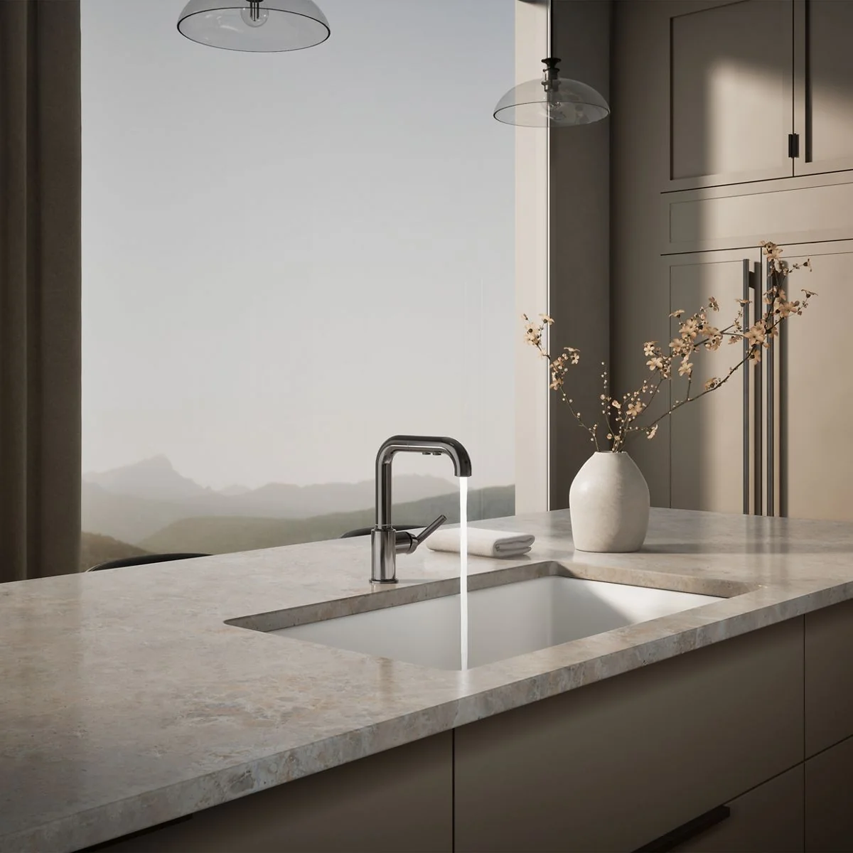 KOHLER K-7506 Purist Pull-out kitchen sink faucet with three-function sprayhead - Image 42