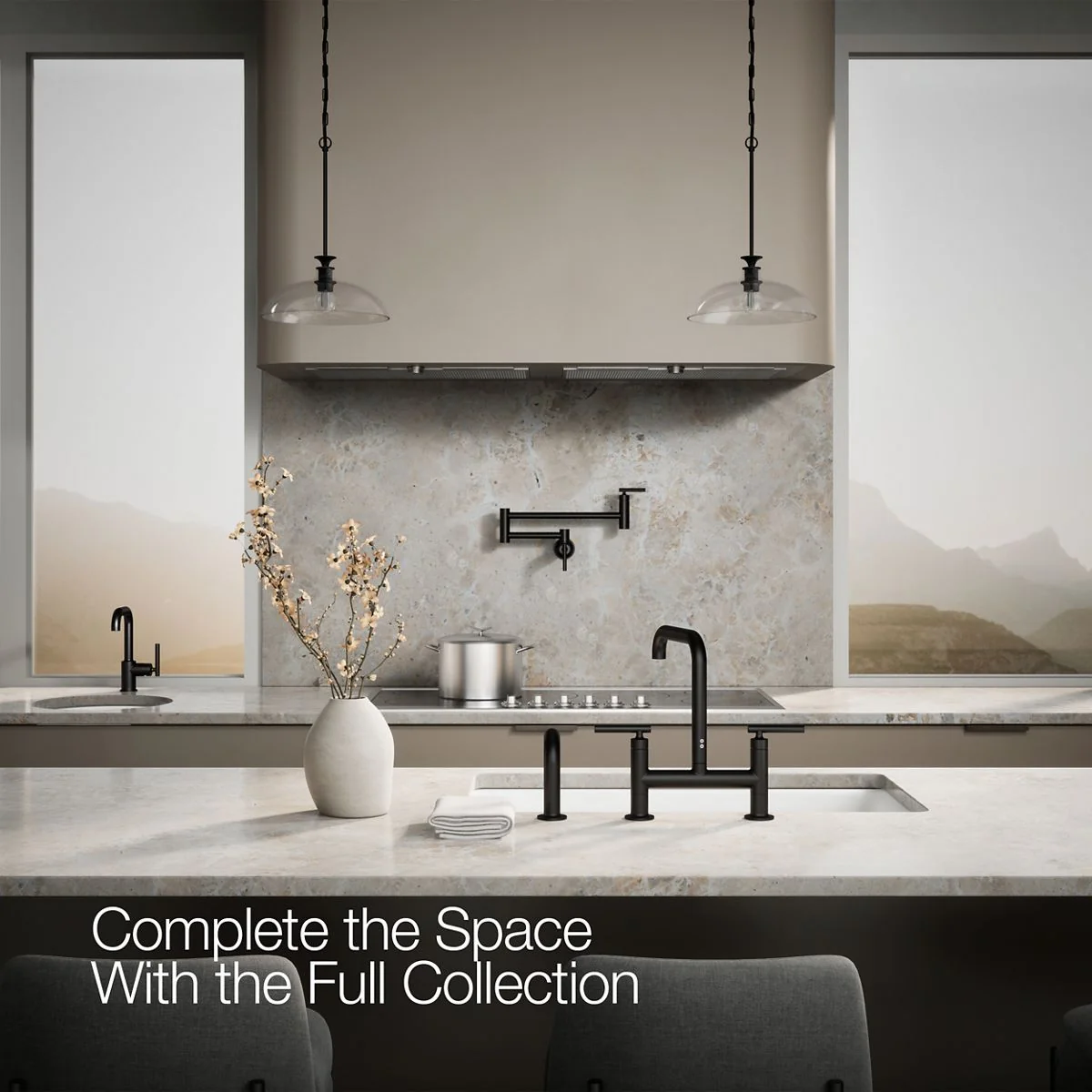 KOHLER K-7548-4 Purist Two-hole bridge kitchen sink faucet with side sprayer - Image 22