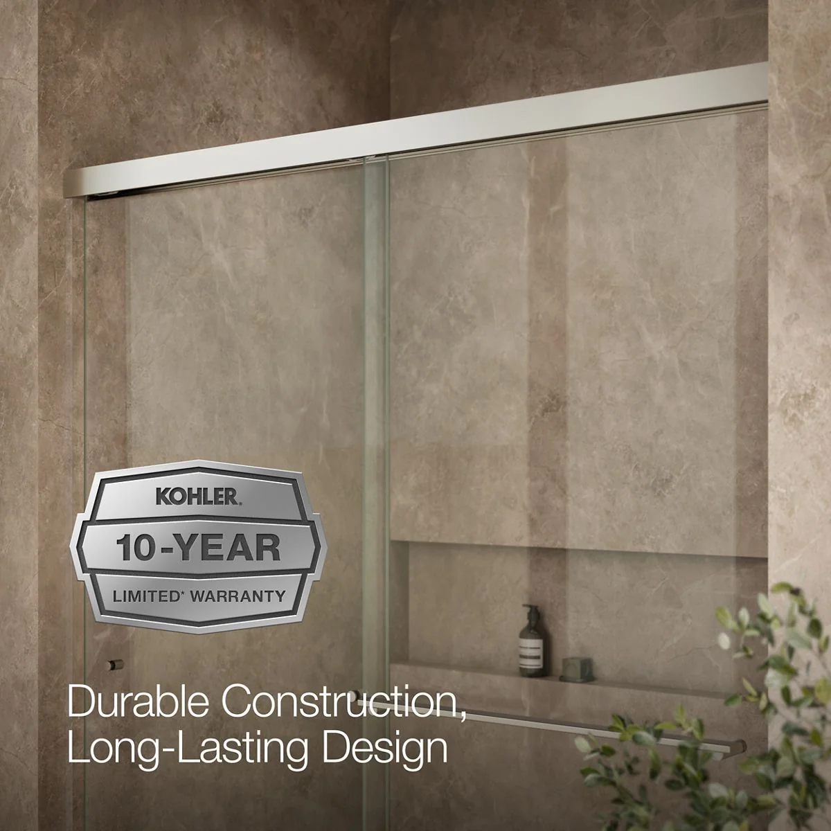 KOHLER K-707206-L Revel 76" H sliding shower door with 5/16"-thick glass - Image 13