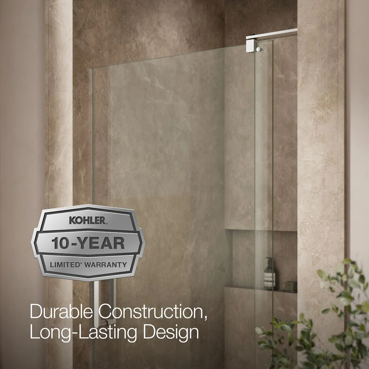 KOHLER K-707546-L Revel Pivot shower door, 74" H x 39-1/8 - 44" W, with 5/16" thick Crystal Clear glass - Image 18