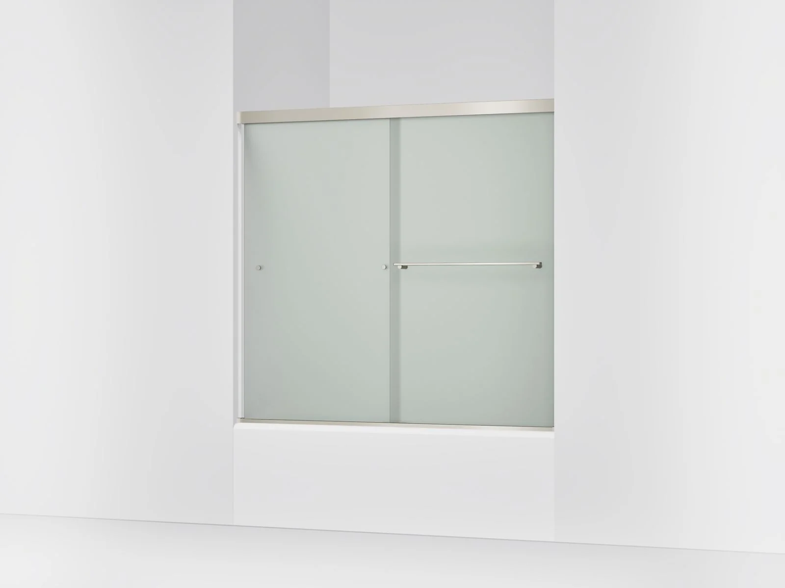 KOHLER K-707000-D3 Revel Sliding bath door, 55-1/2" H x 56-5/8 - 59-5/8" W, with 1/4" thick Frosted glass - Image 7