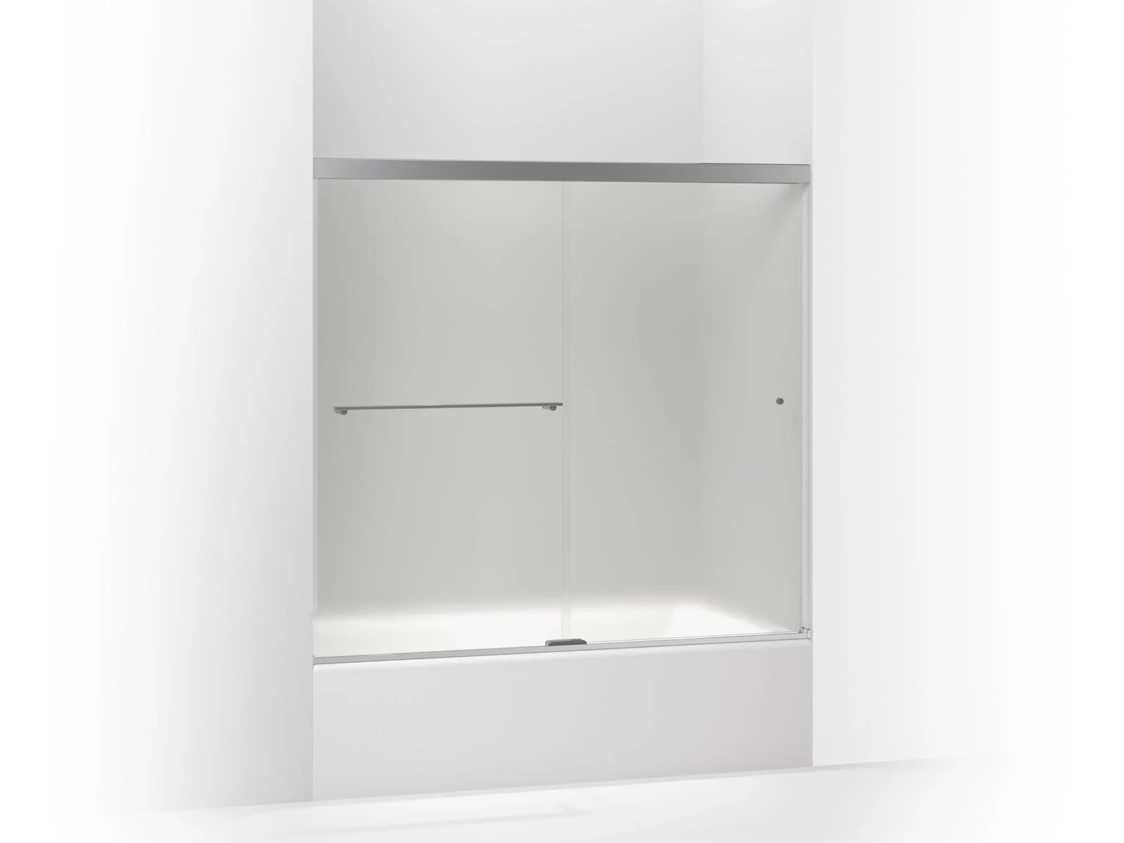 KOHLER K-707001-D3 Revel Sliding bath door, 55-1/2" H x 56-5/8 - 59-5/8" W, with 5/16" thick Frosted glass - Image 3