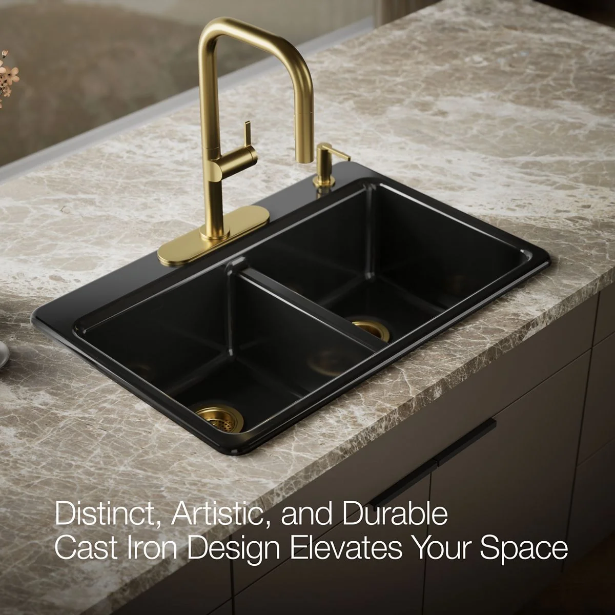 KOHLER K-8679-4A2 Riverby 33" top-mount double-bowl workstation kitchen sink - Image 13