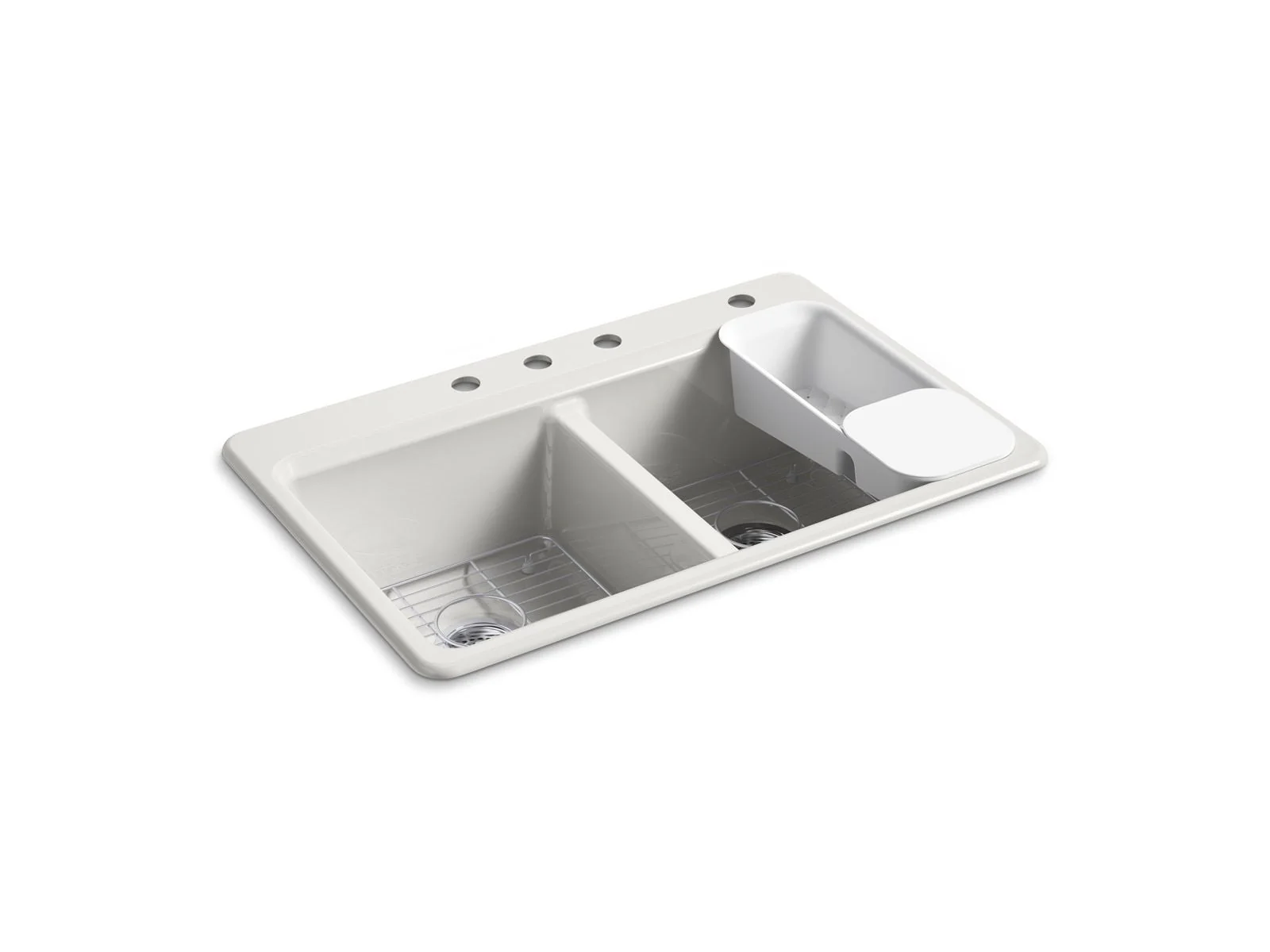 KOHLER K-8679-4A2 Riverby 33" top-mount double-bowl workstation kitchen sink - Image 4
