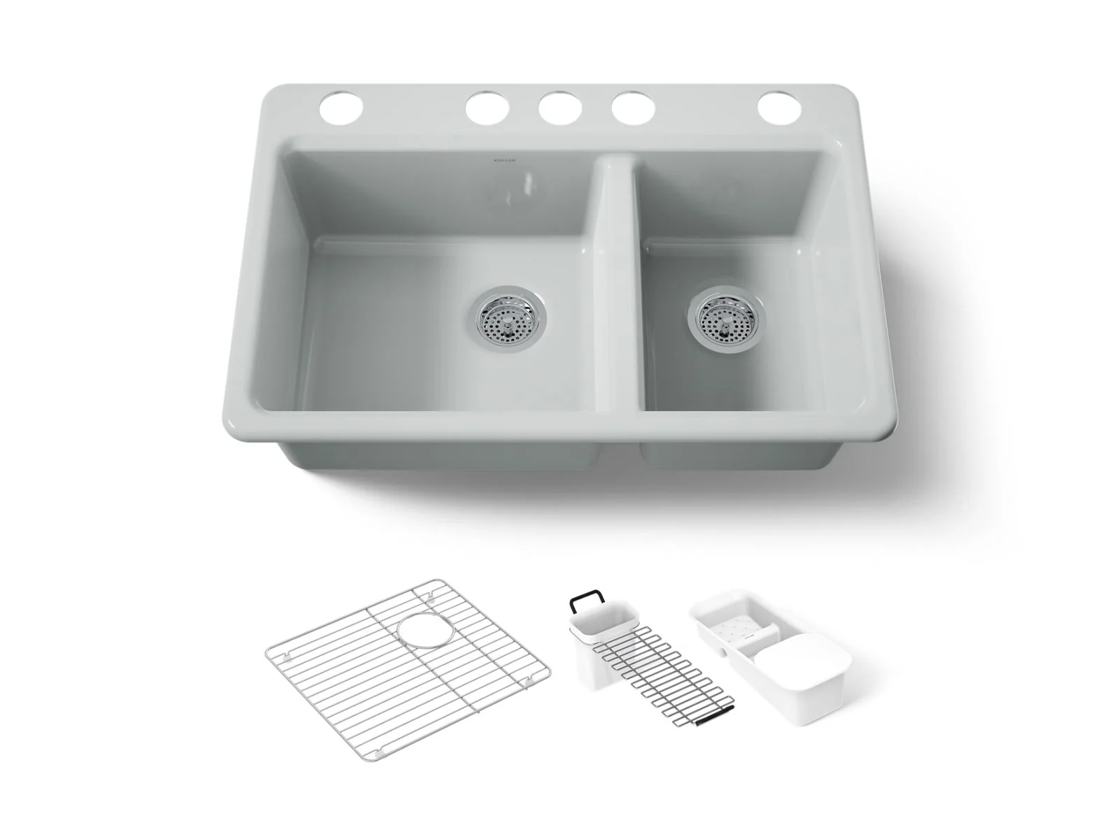 KOHLER K-8669-5UA3 Riverby 33" undermount double-bowl workstation kitchen sink - Image 21