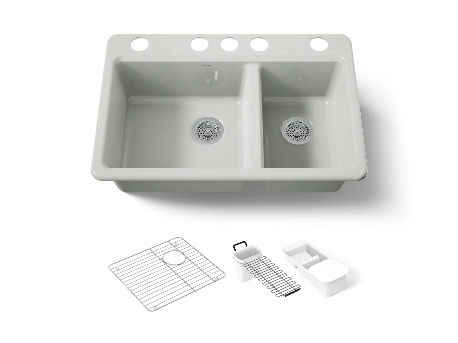KOHLER K-8669-5UA3 Riverby 33" undermount double-bowl workstation kitchen sink - Image 31
