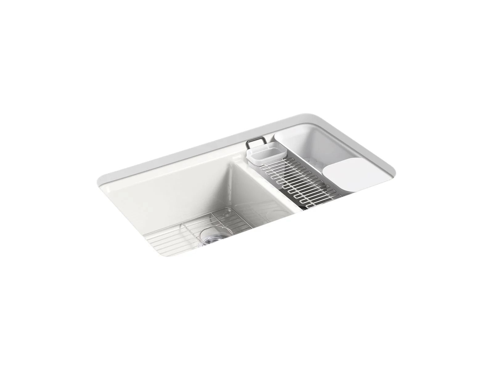 KOHLER K-8669-5UA3 Riverby 33" undermount double-bowl workstation kitchen sink - Image 6