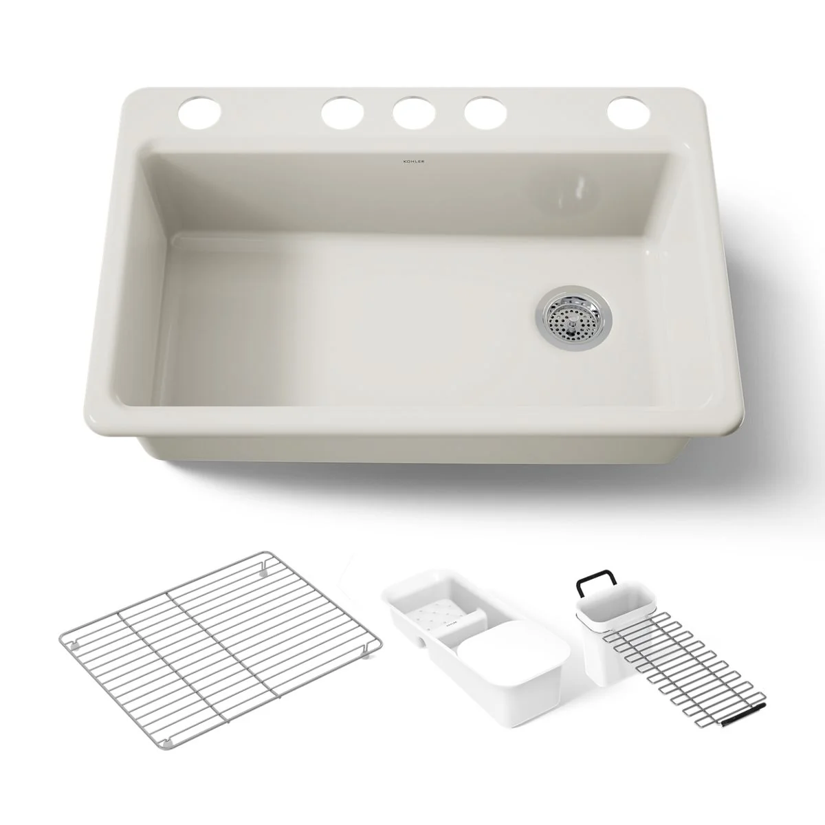 KOHLER K-5871-5UA3 Riverby 33" undermount single-bowl workstation kitchen sink - Image 29