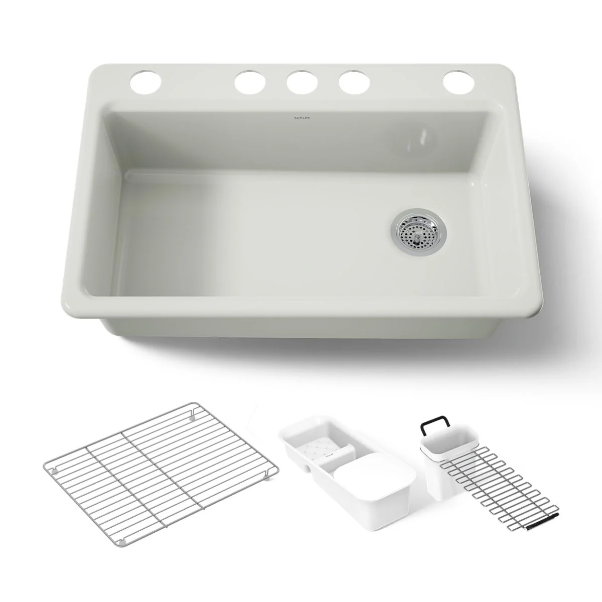 KOHLER K-5871-5UA3 Riverby 33" undermount single-bowl workstation kitchen sink - Image 39