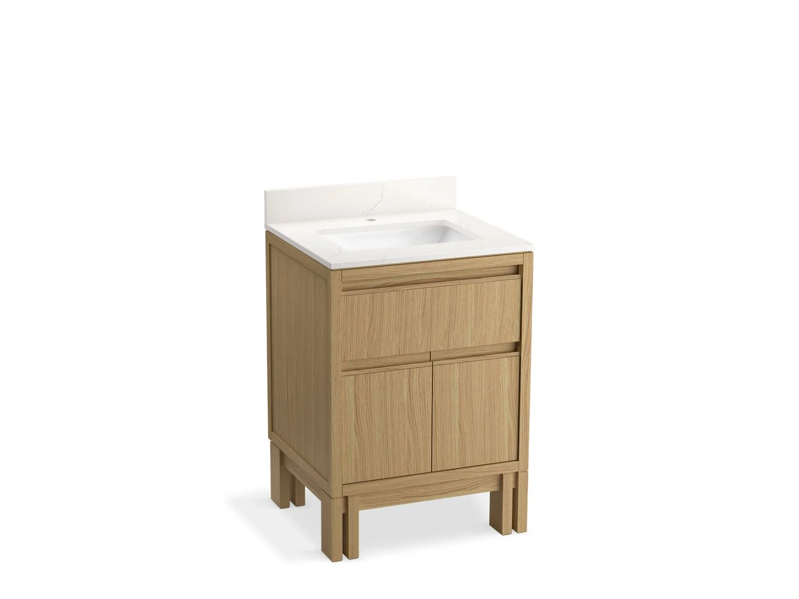 KOHLER K-33015 Solive 24" bathroom vanity cabinet with sink and quartz top