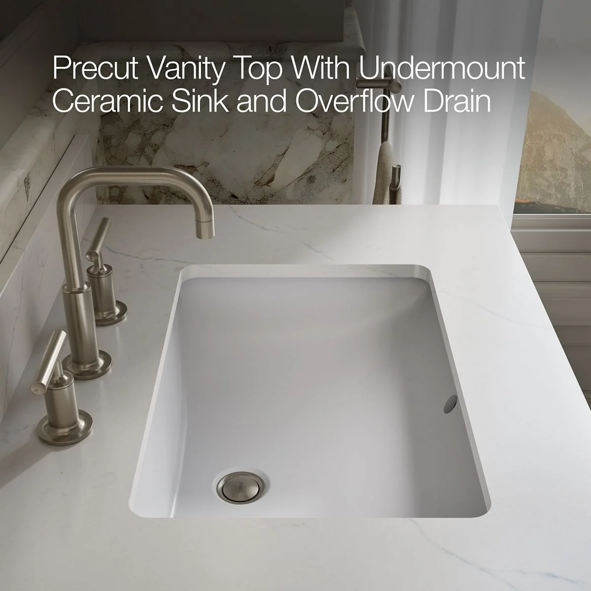 KOHLER K-32836 Solive 30" bathroom vanity cabinet with sink and quartz top - Image 7