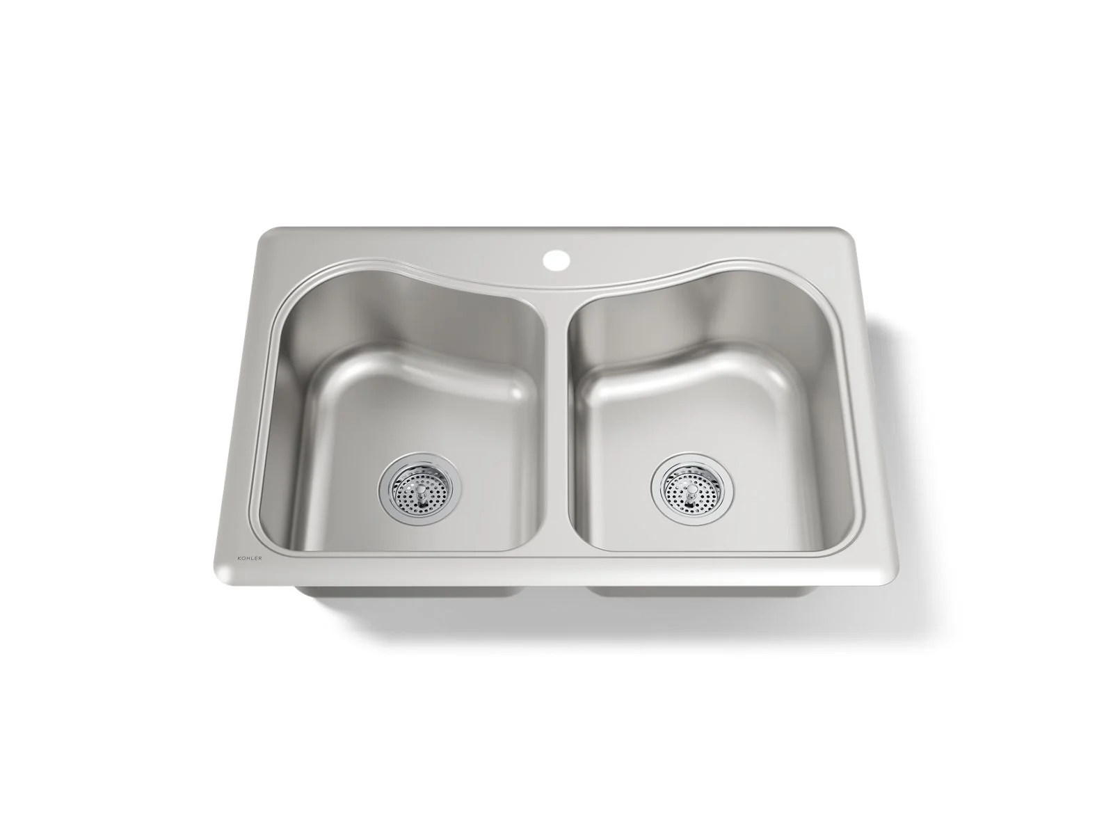KOHLER K-3369-1 Staccato 33" top-mount double-bowl kitchen sink - Image 2